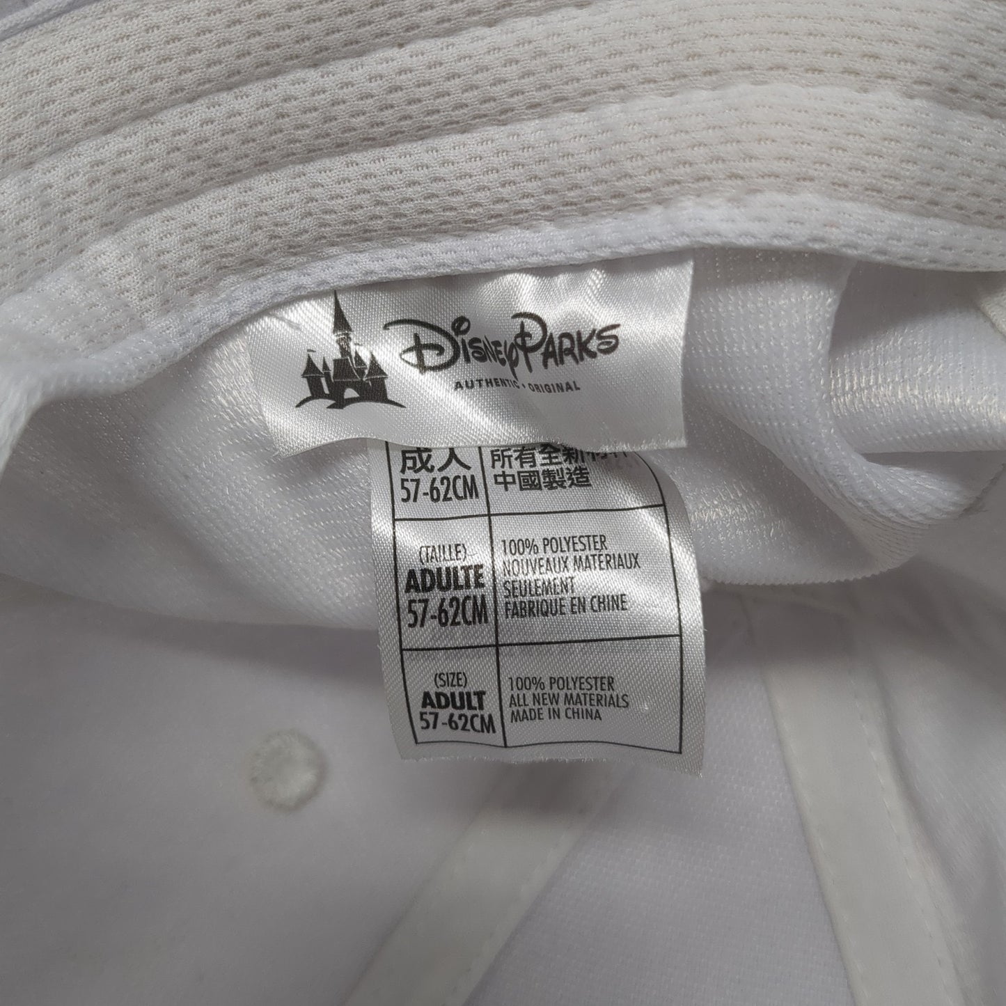 Letter D Strapback Hat White One Size Adjustable Embroidered Disney