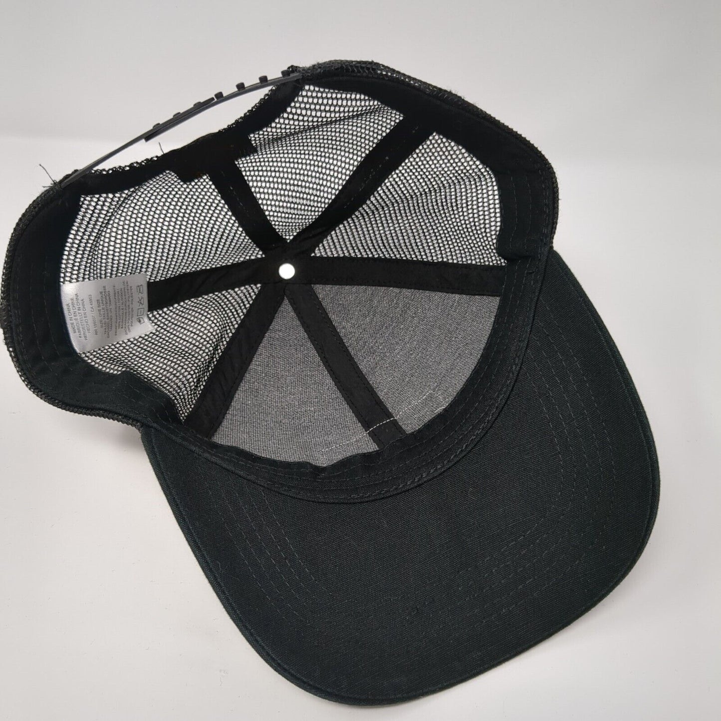 Ariat Work Patch Snapback Trucker Hat Black One Size Mesh Back USA Flag
