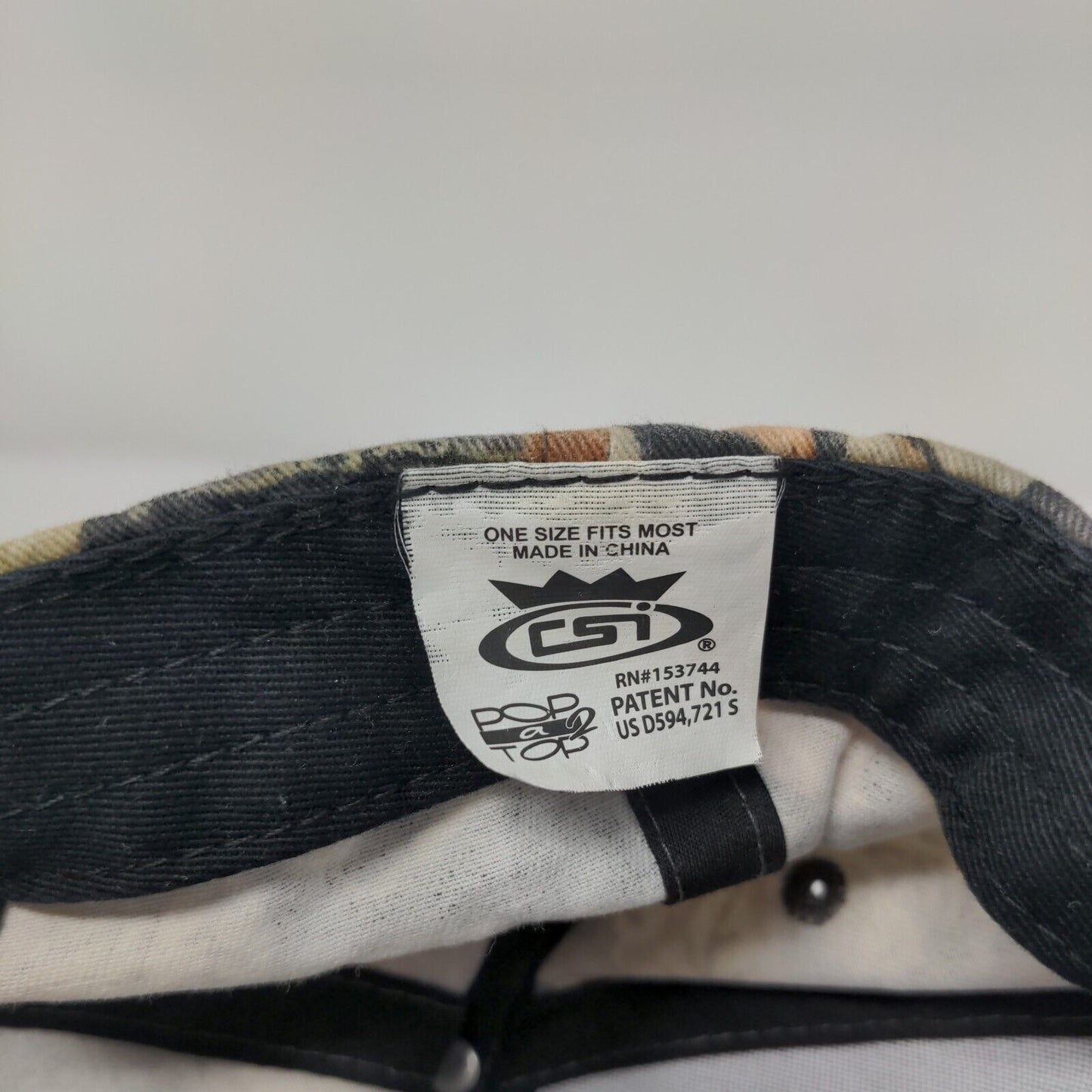 American Bass & Beer Strapback Hat Camo OSFM 6 Panel Bottle Opener