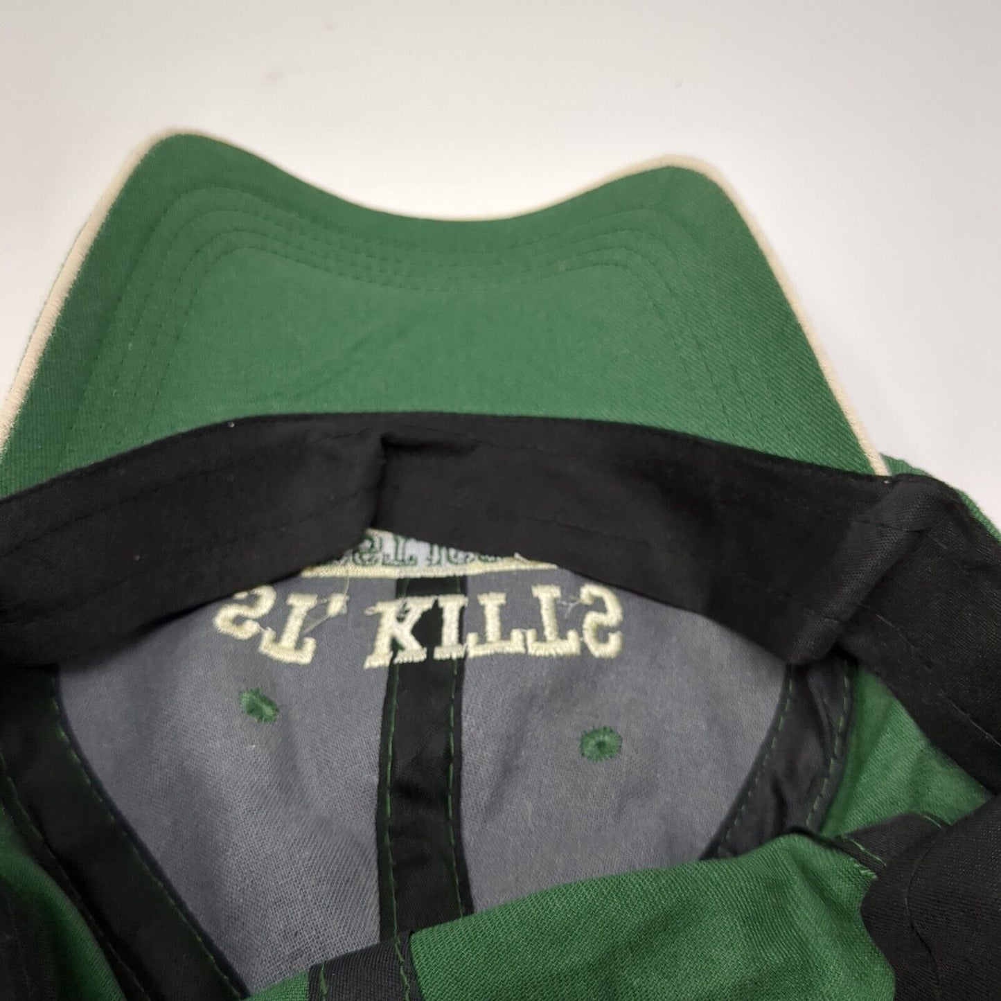 St. Kitts West Indies Strapback Hat Green One Size Embroidered 6 Panel