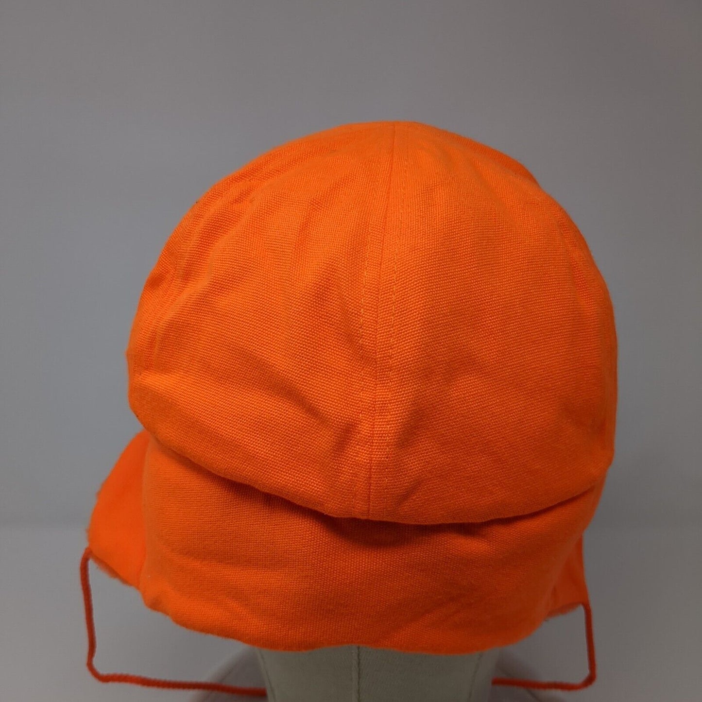 Thinsulate Fitted Hat Orange Large Ear Flap Chin Stap Solid Blank
