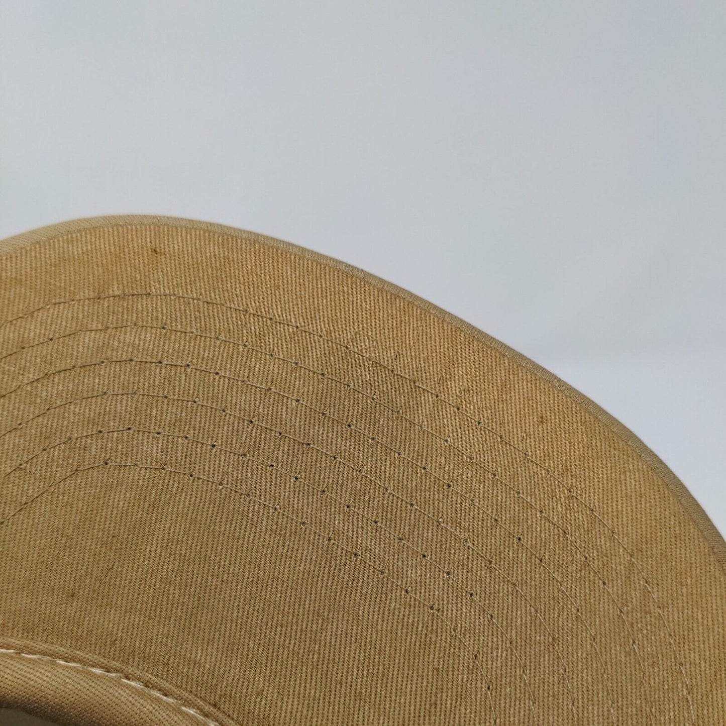 Hole N" The Rock Snapback Rope Trucker Hat Tan OSFA Solid Mesh Back