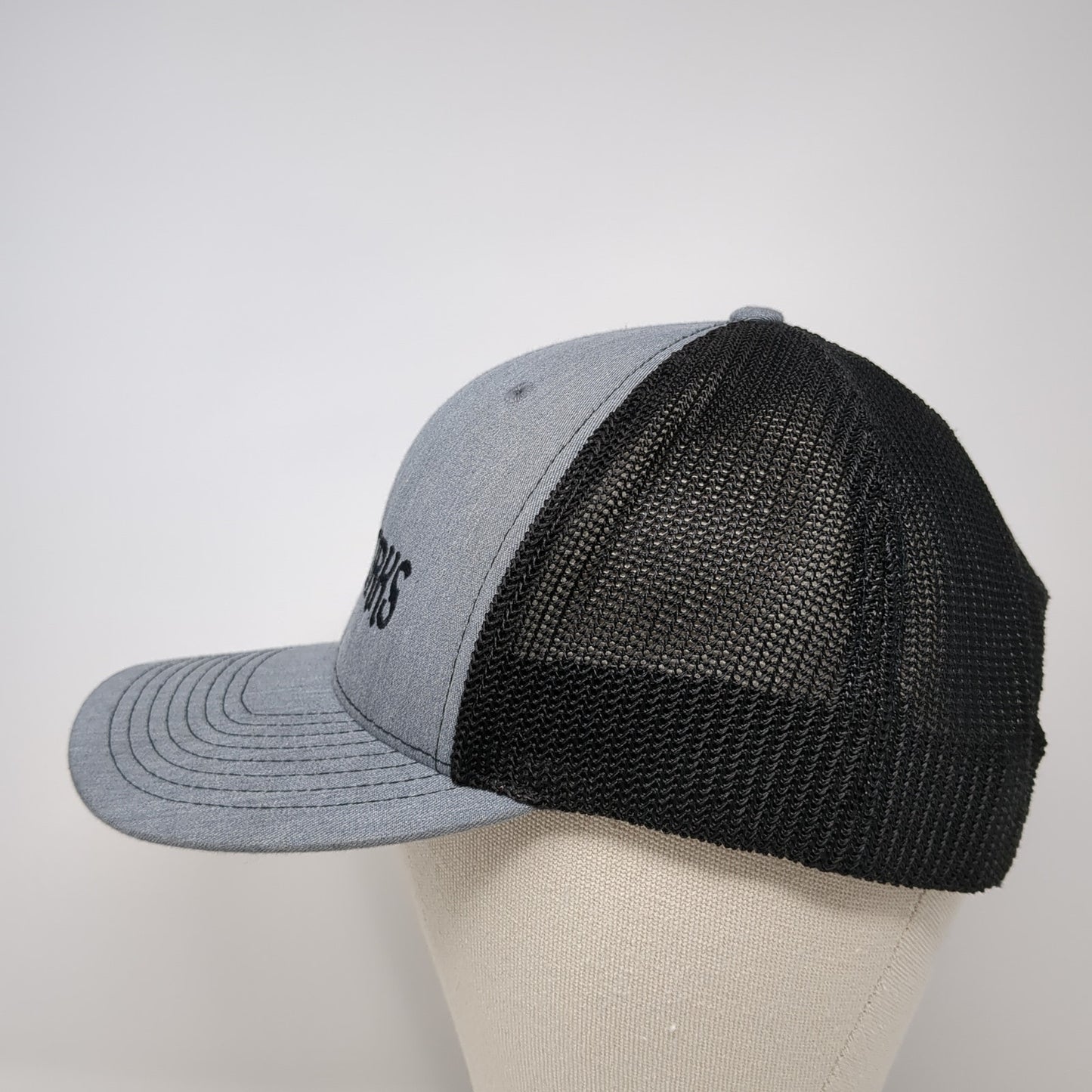Beamworks Snapback Mesh Back Trucker Hat Gray One Size Adjustable