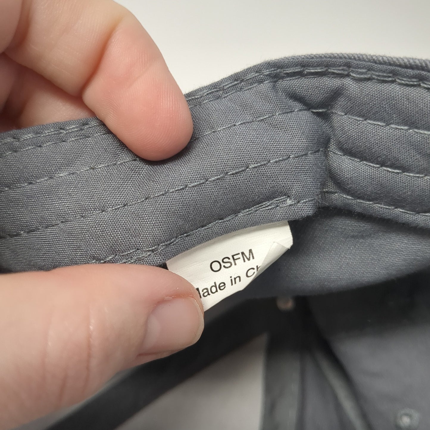 Unbranded Strapback Hat Solid Gray One Size Blank Adjustable Outdoor