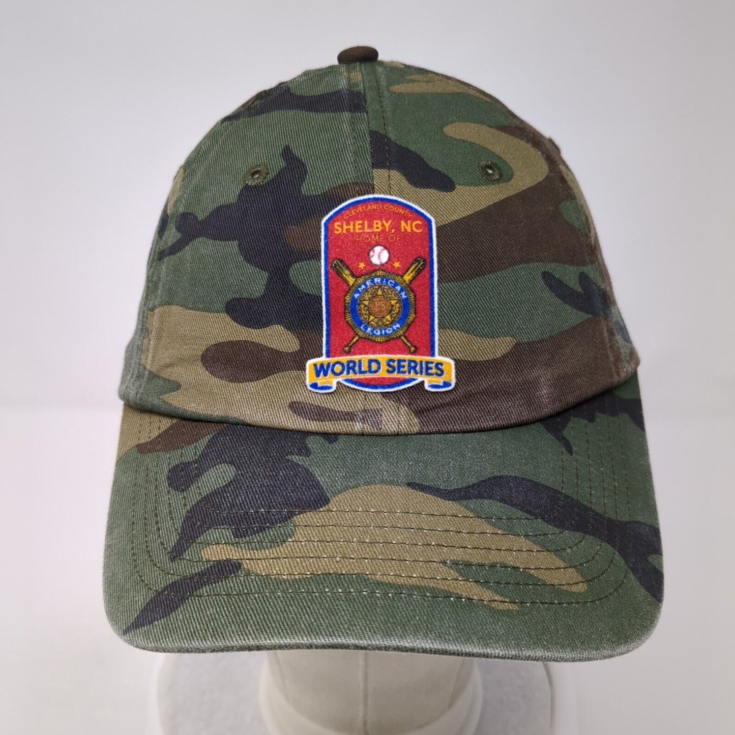 American Legion World Series Strapback Hat Camo One Size Adjustable