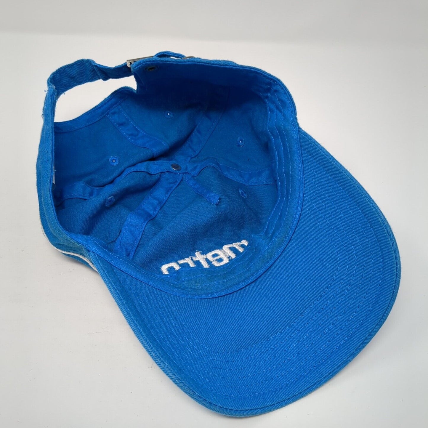 Metro Slideback Hat Blue One Size Adjustable Embroidered Vent Holes