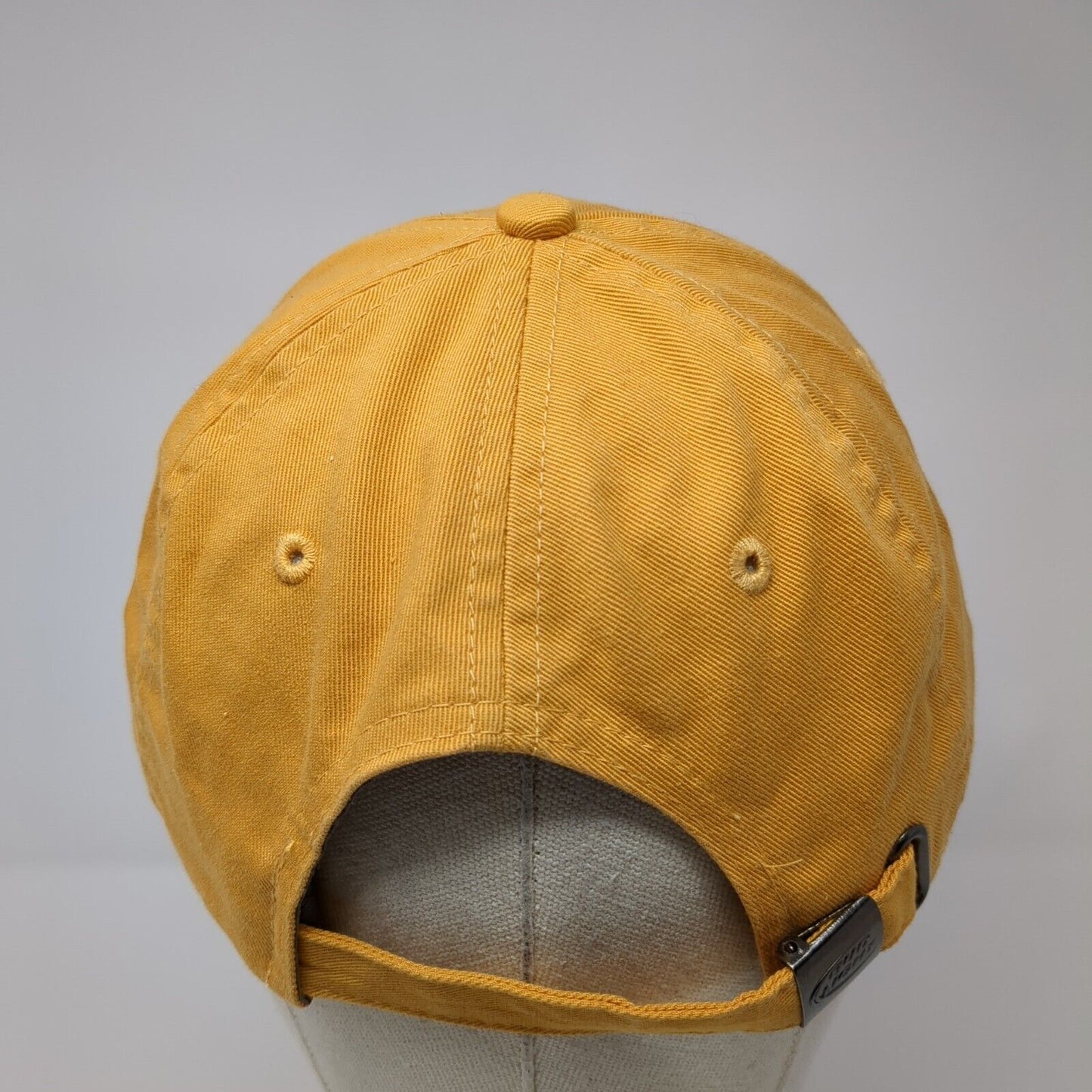 Happy Hour Bud Light Slideback Hat Yellow One Size Adjustable Distressed