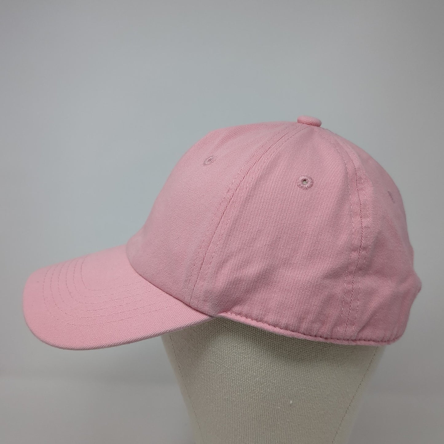 Eckos Slideback Baseball Cap Pink One Size Adjustable Vented Holes Blank