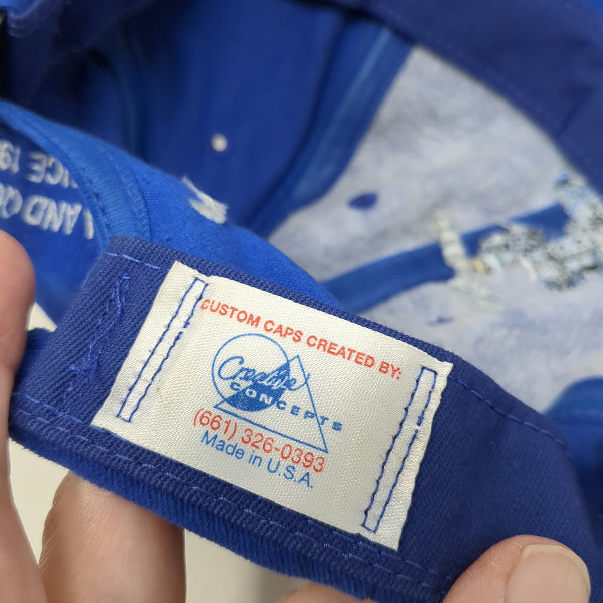 Creative Concepts Baseball Cap Blue OSFM Machine Specialty Milling Graphic Hat