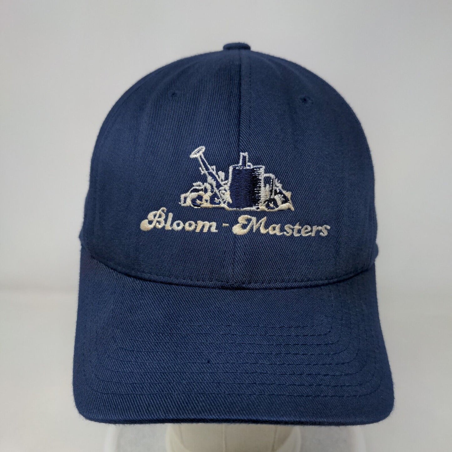 Bloom-Masters Fitted Hat Blue Small-Medium Embroidered Flexfit Yupoong