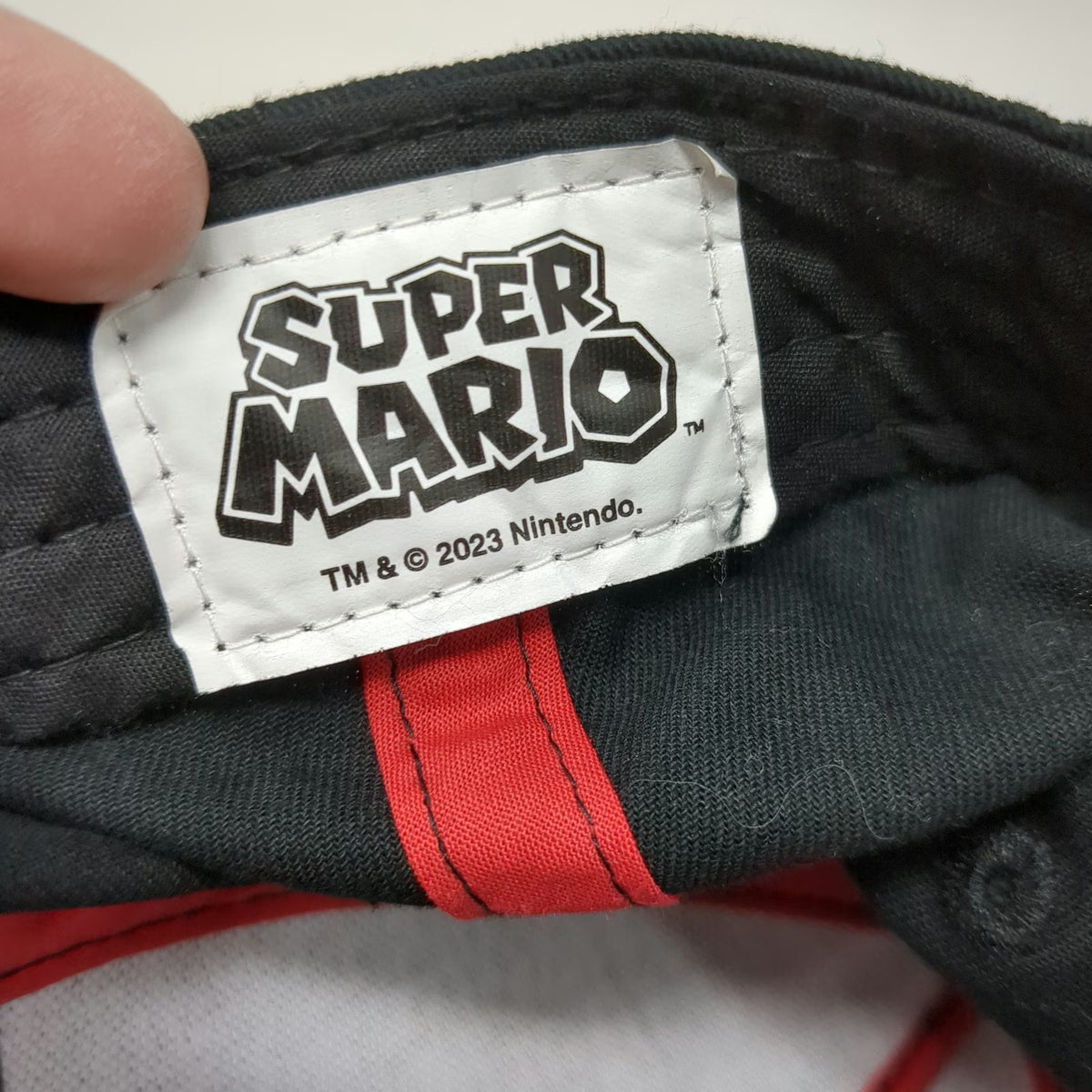 Super Mario 5 Panel Black One Size Snapback Mushroom Star Fire Flower Icons Hat