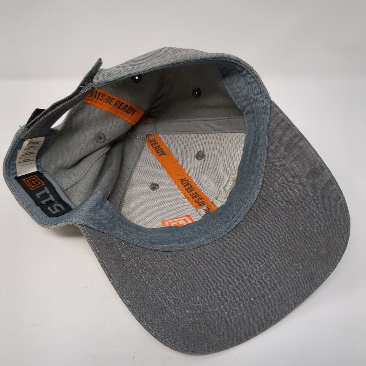 5.11 Tactical 2014 Strapback Hat Gray One Size Adjustable Embroidered 6 Panel