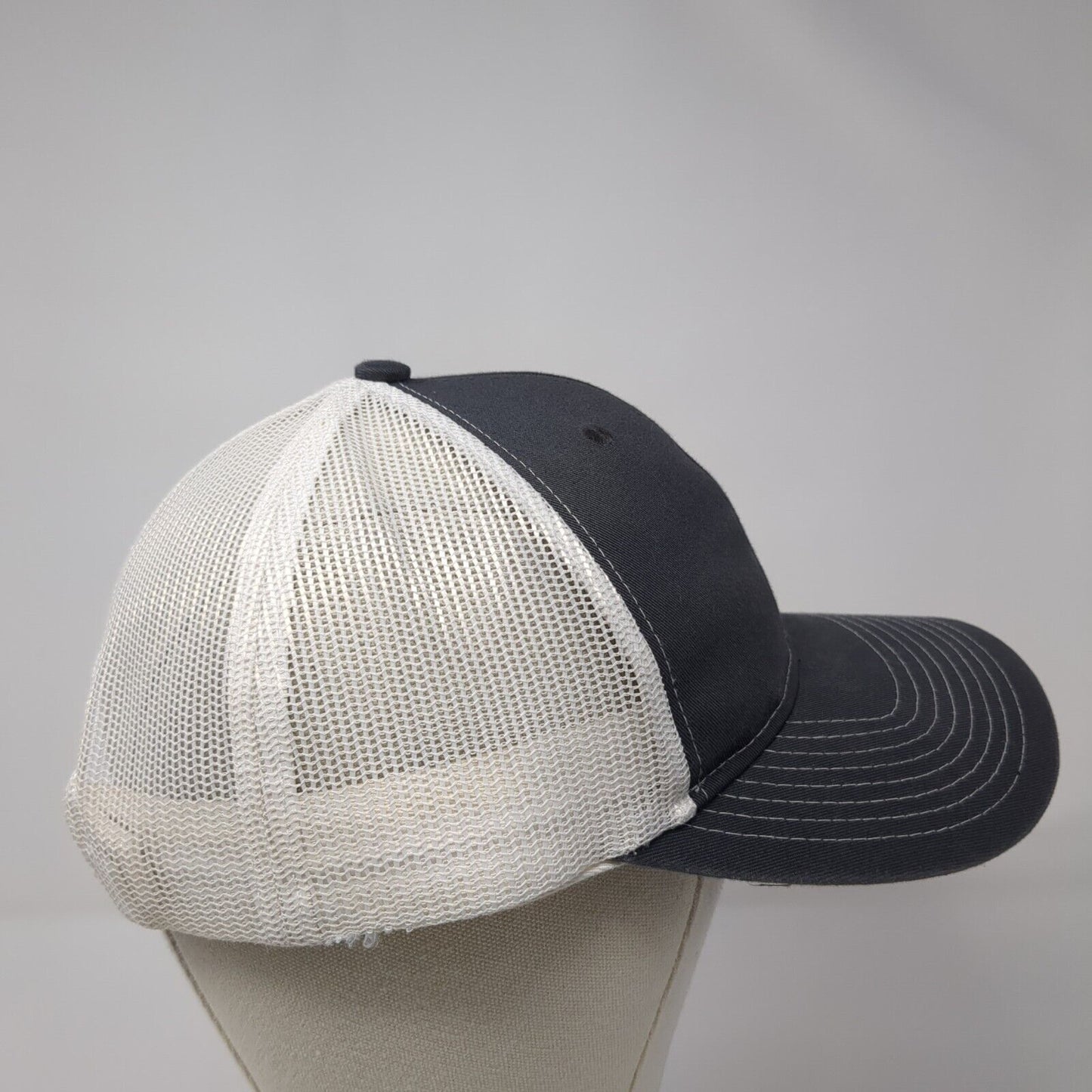 Bank Of Idaho Snapback Trucker Hat Gray OS Adjustable Mesh Back Port Authority