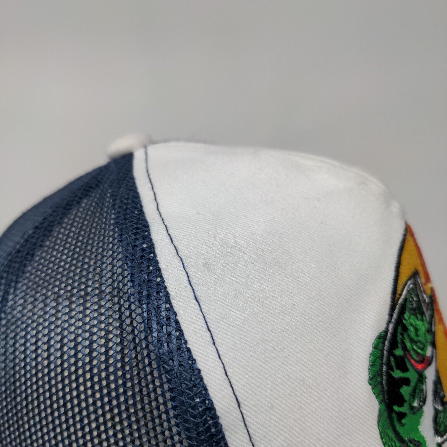 Bass Pro Shops Snapback Trucker Hat Blue OSFM Adjustable Mesh Back Gone Fishing