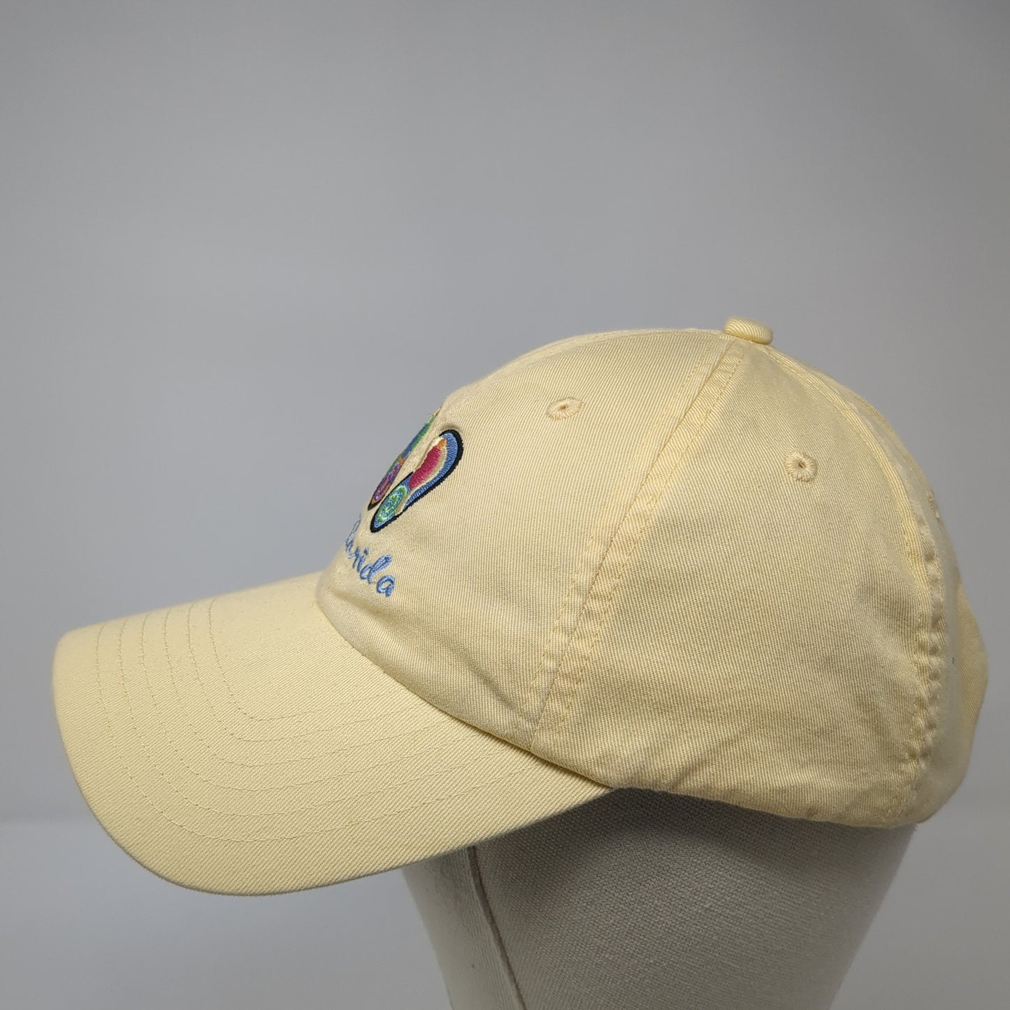 Florida Slideback Baseball Cap Yellow OS Adjustable Embroidered Royal Crown
