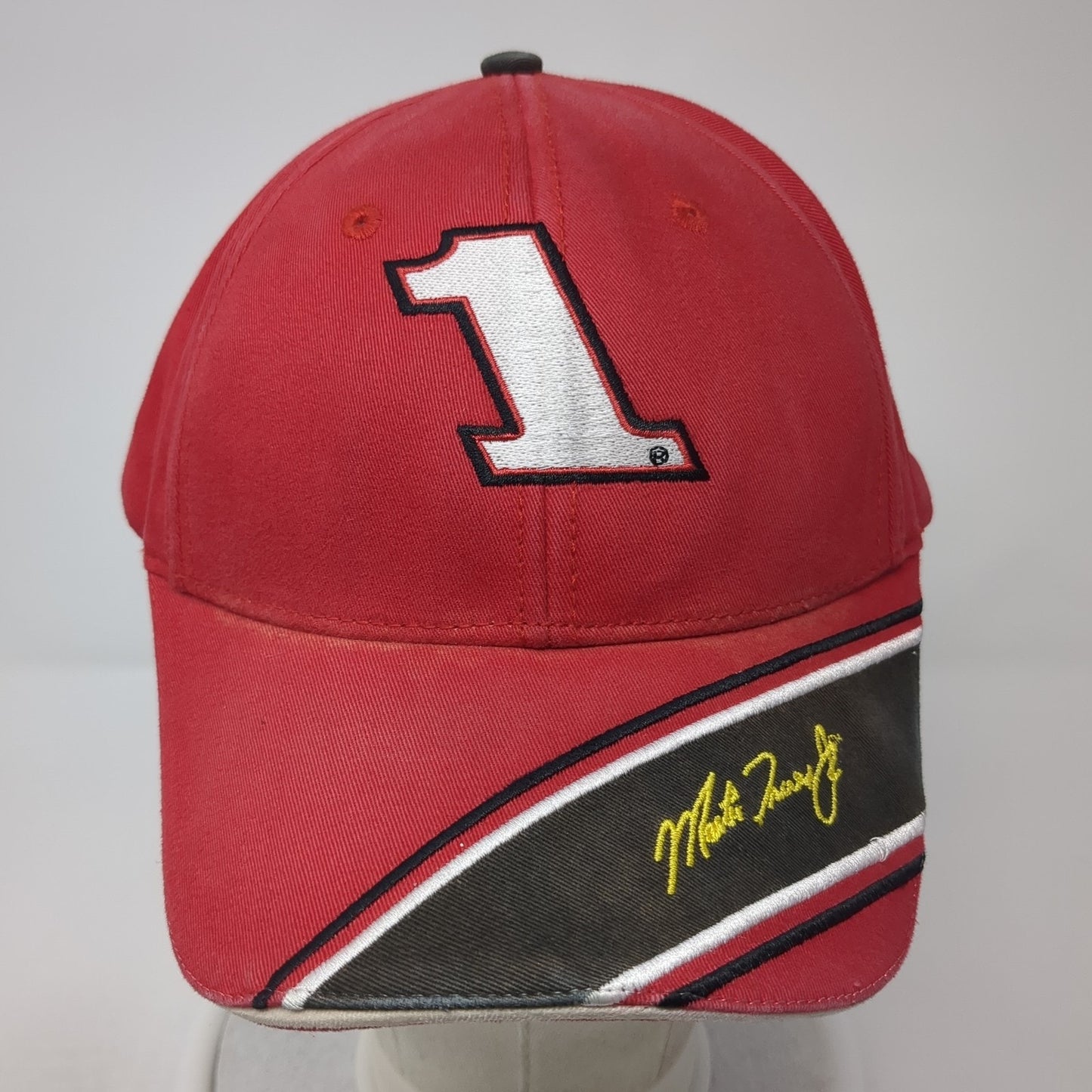 #1 Martin Truex Jr. Strapback Hat Red One Size Bass Pro Shops 6 Panel