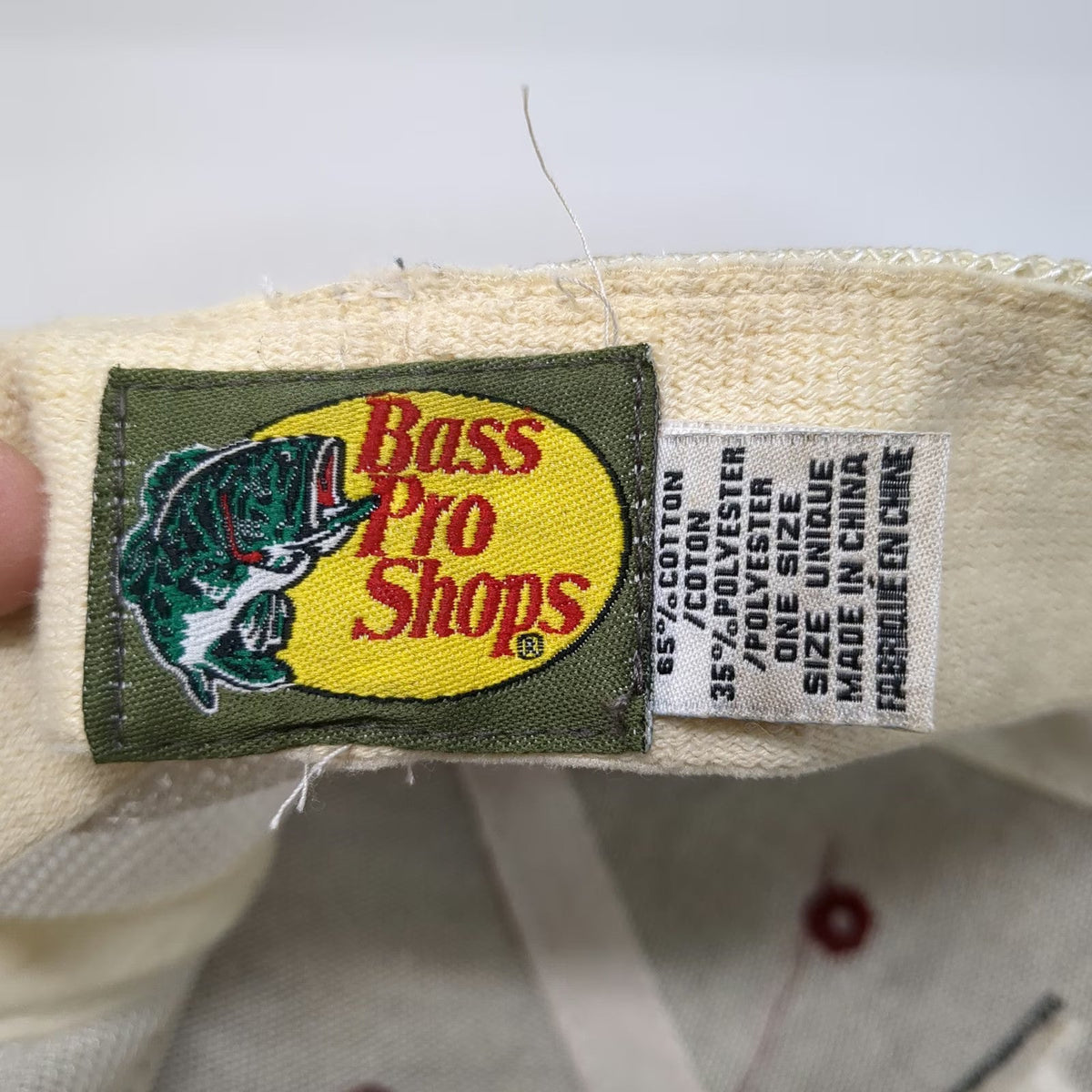 Bass Pro Shops Baseball Cap Red White One Size Mesh BPS Fish Logo Fishing Hat