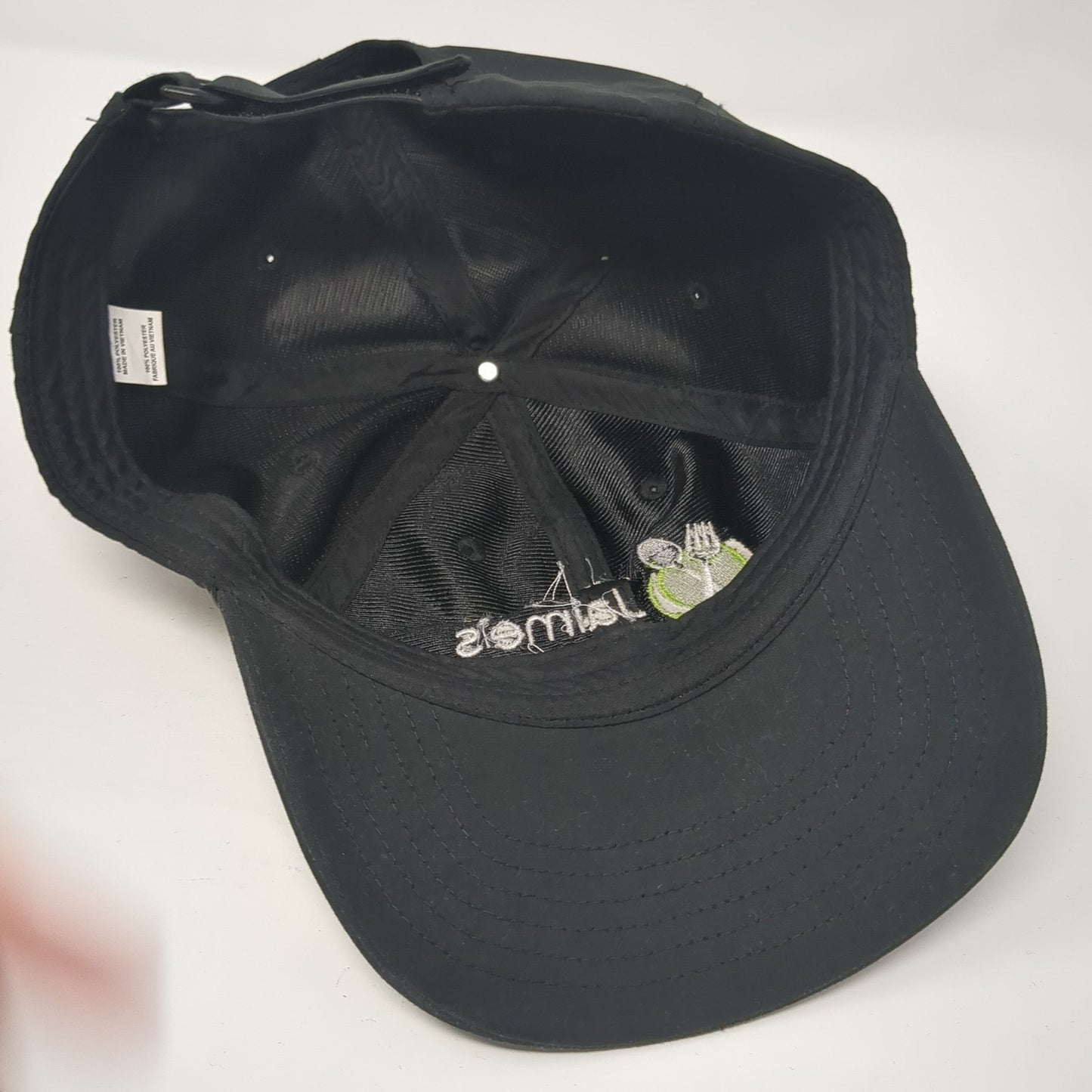 Amy & Jaime's Place Strapback Hat Black One Size Adjustable Embroidered 6 Panel