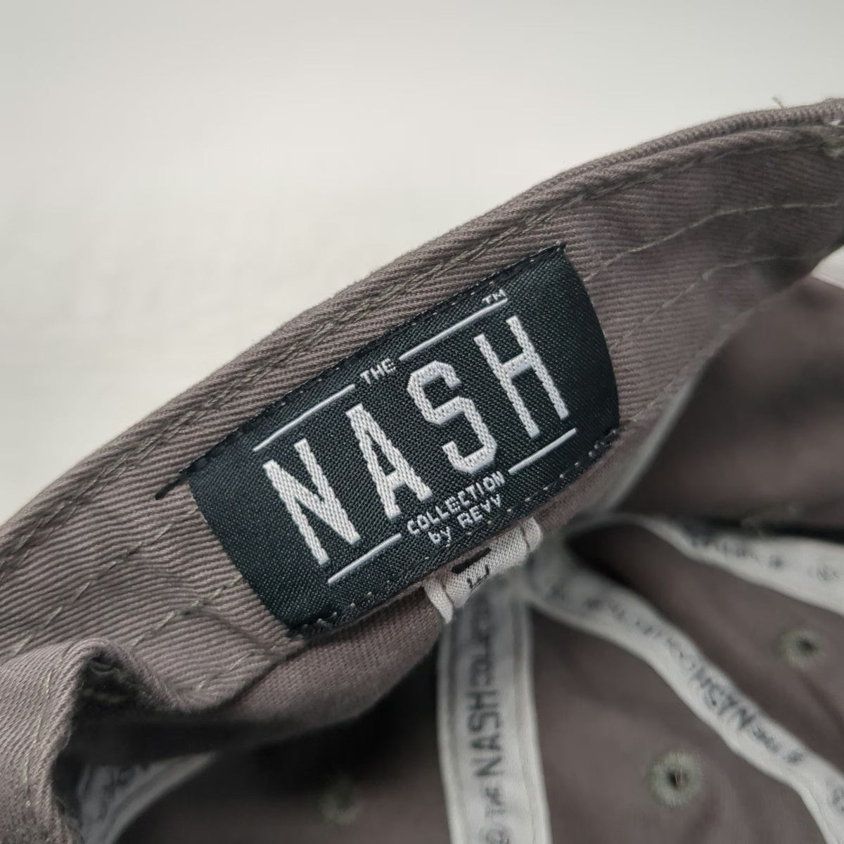 The NASH Collection Baseball Cap Gray One Size Embroidery Slideback Curved Hat