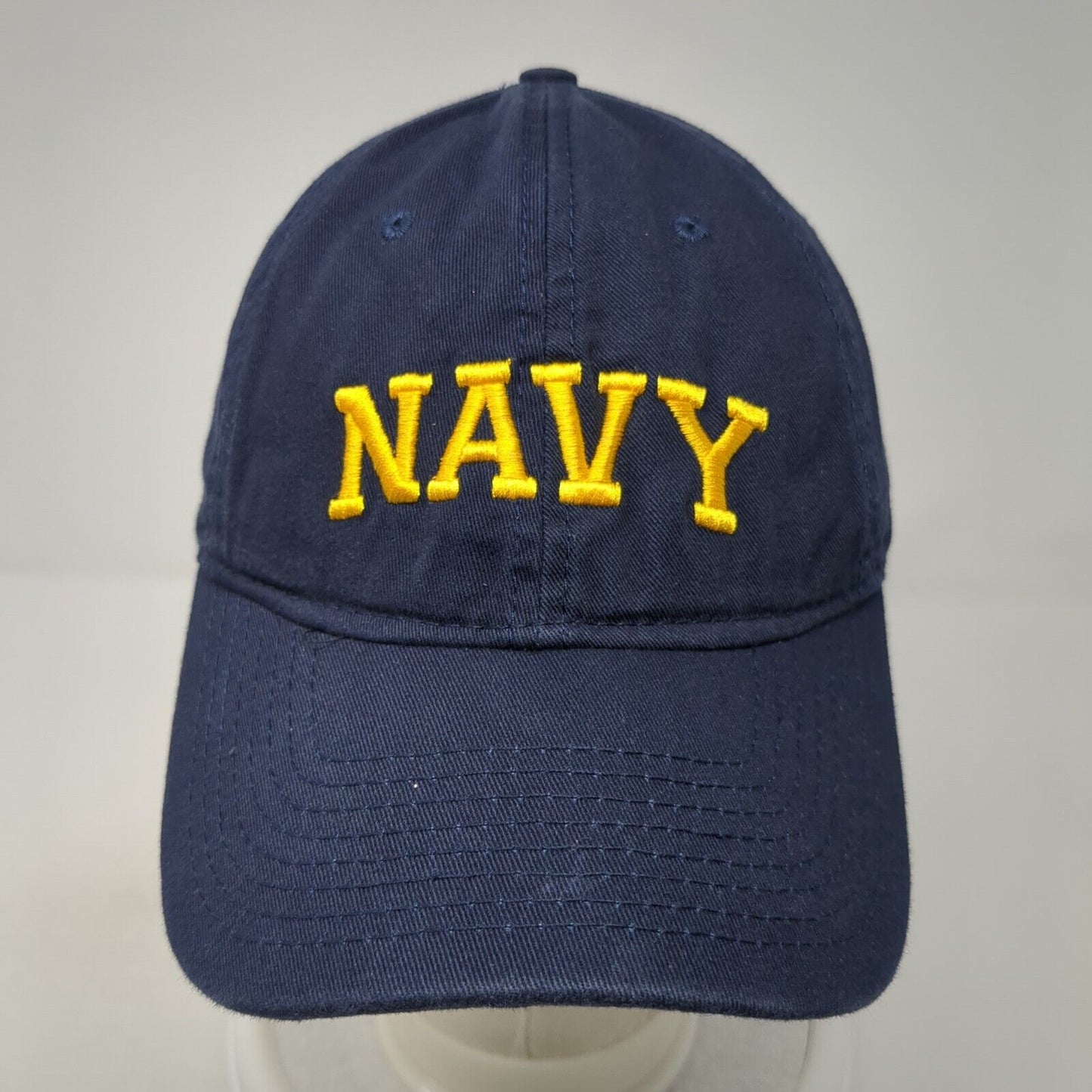 Navy Slideback Hat Blue One Size Embroidered 6 Panel Armed Forces Gear