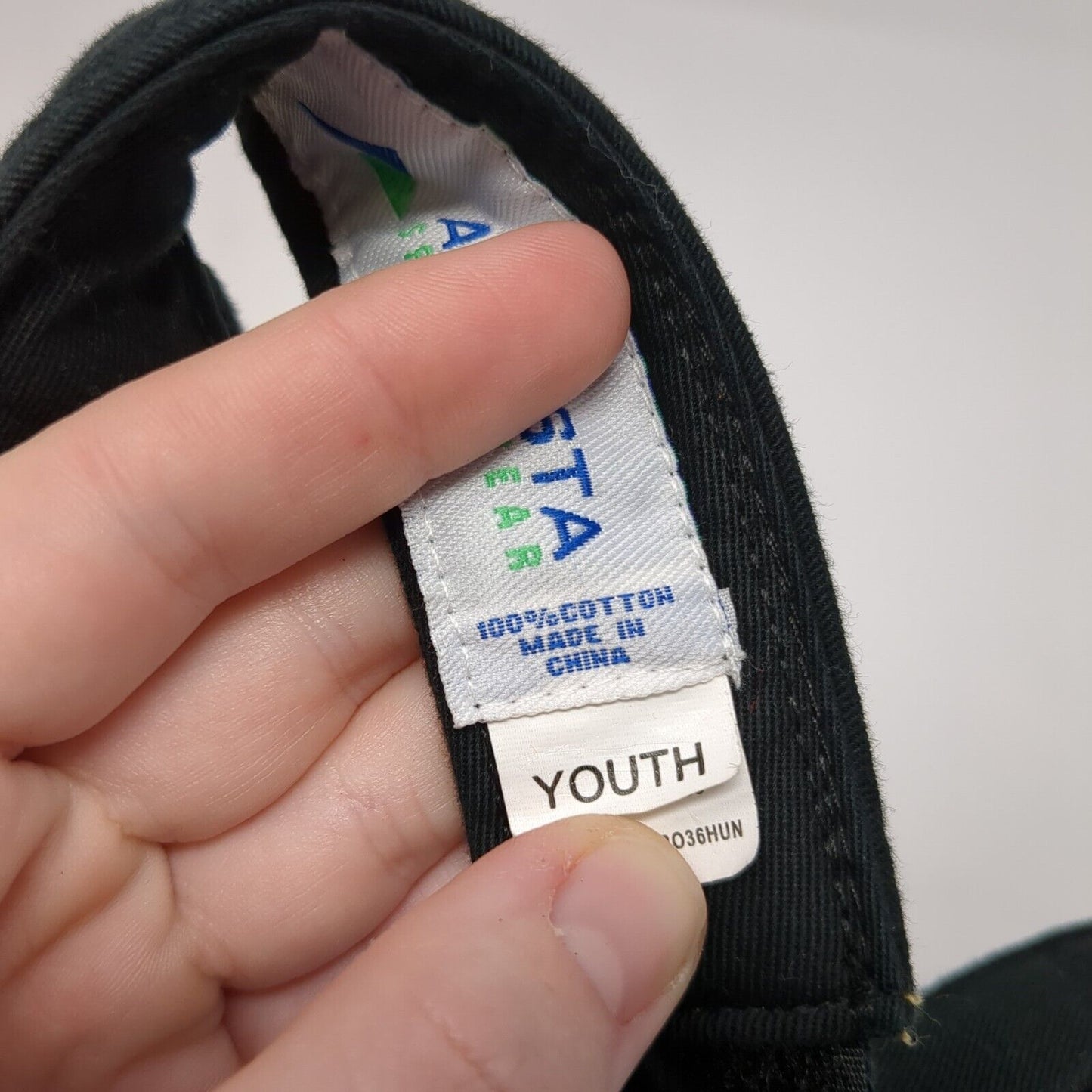 Augusta Sportswear Youth Golf Sun Visor Black One Size Adjustable Cotton