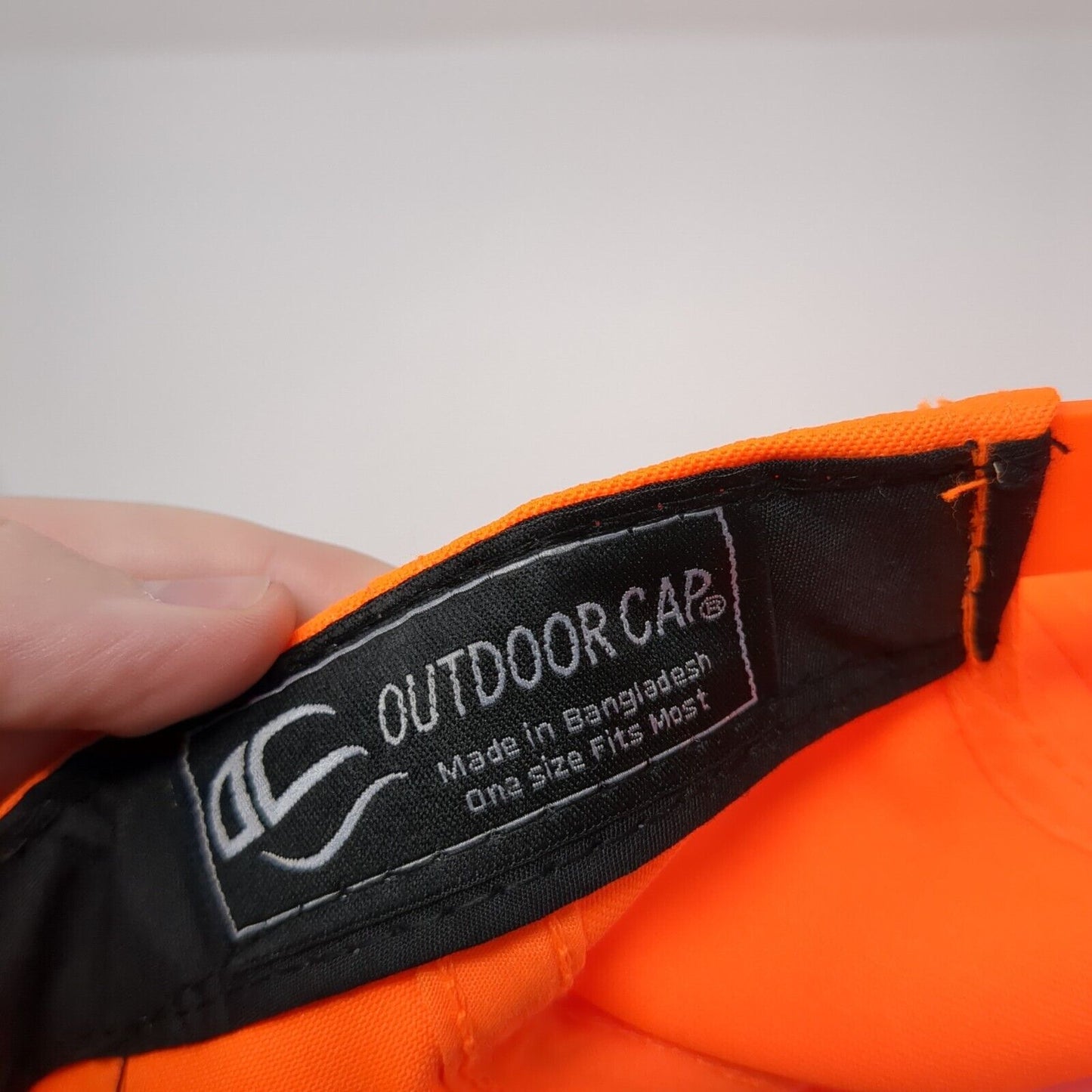 Outdoor Cap Snapback Hat Orange OSFM Solid Adjustable Blank 6 Panel
