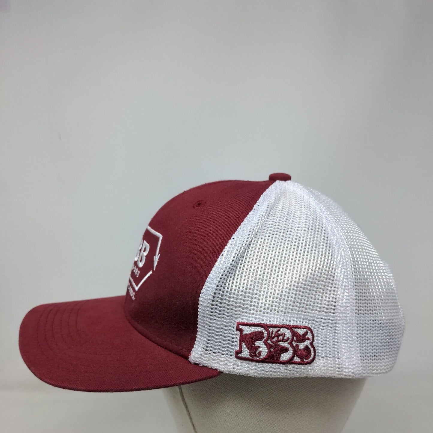 BBB Outdoors Bass Bucks Birds Trucker Hat Red One Size Adjustable Mesh Back