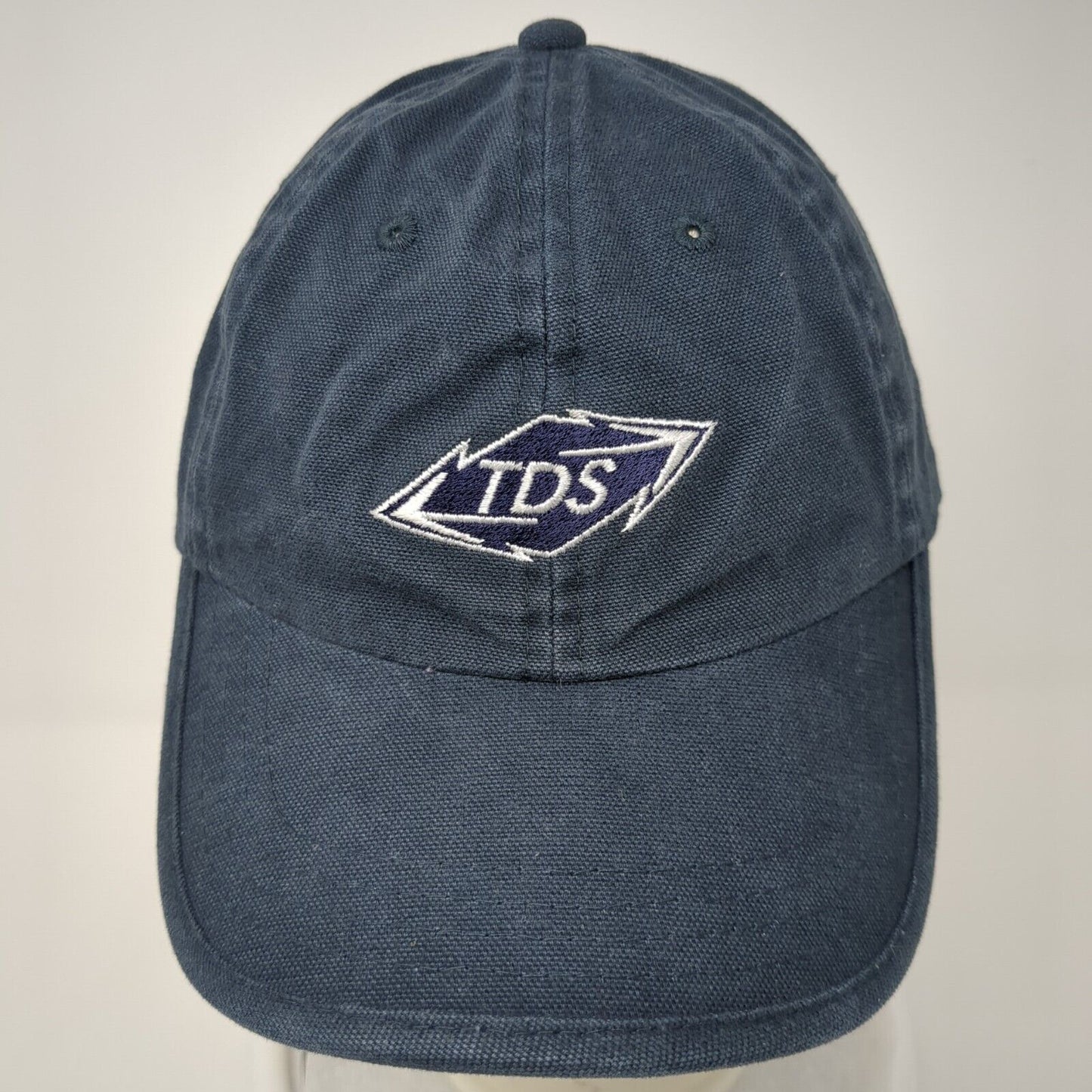 TDS Slideback Hat Blue One Size Adjustable Leather Strap Lands' End