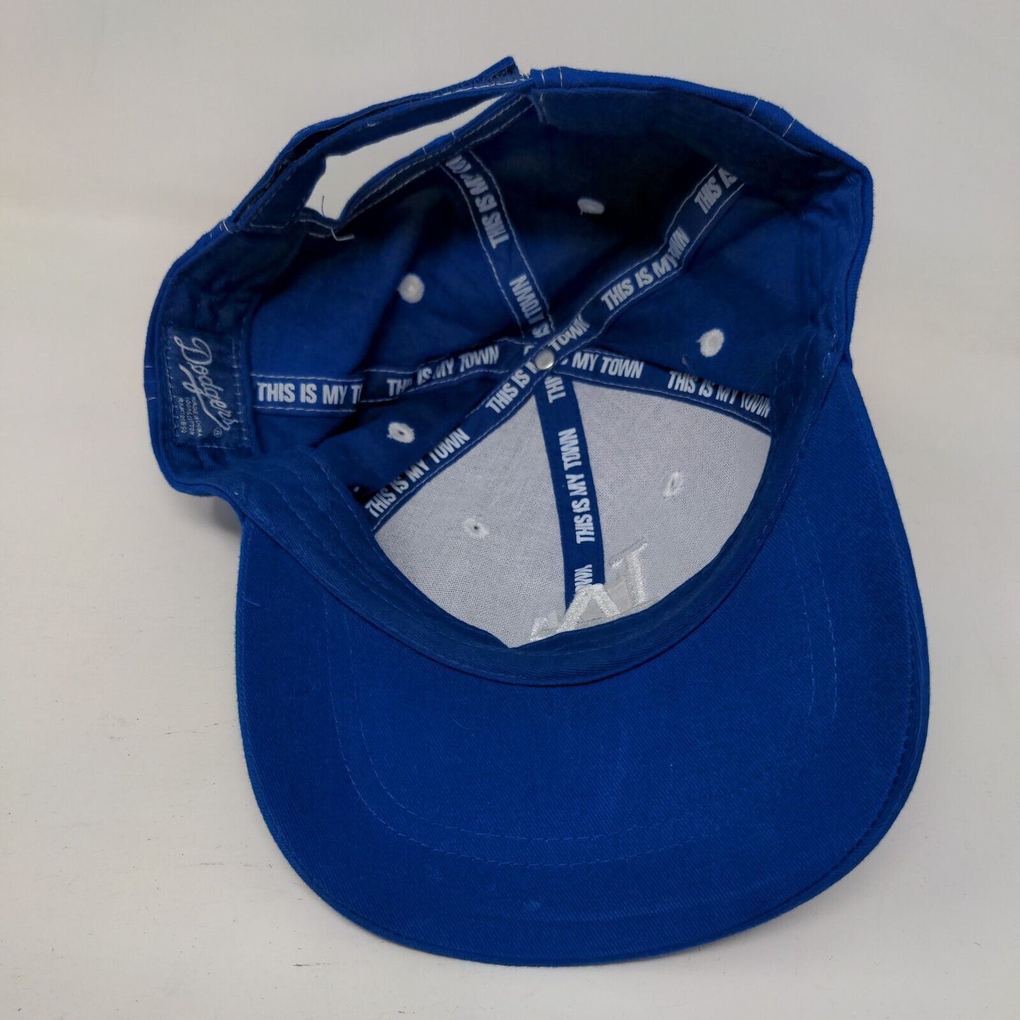 LA Dodgers This Is My Town Strapback Hat Blue One Size Adjustable Embroidered