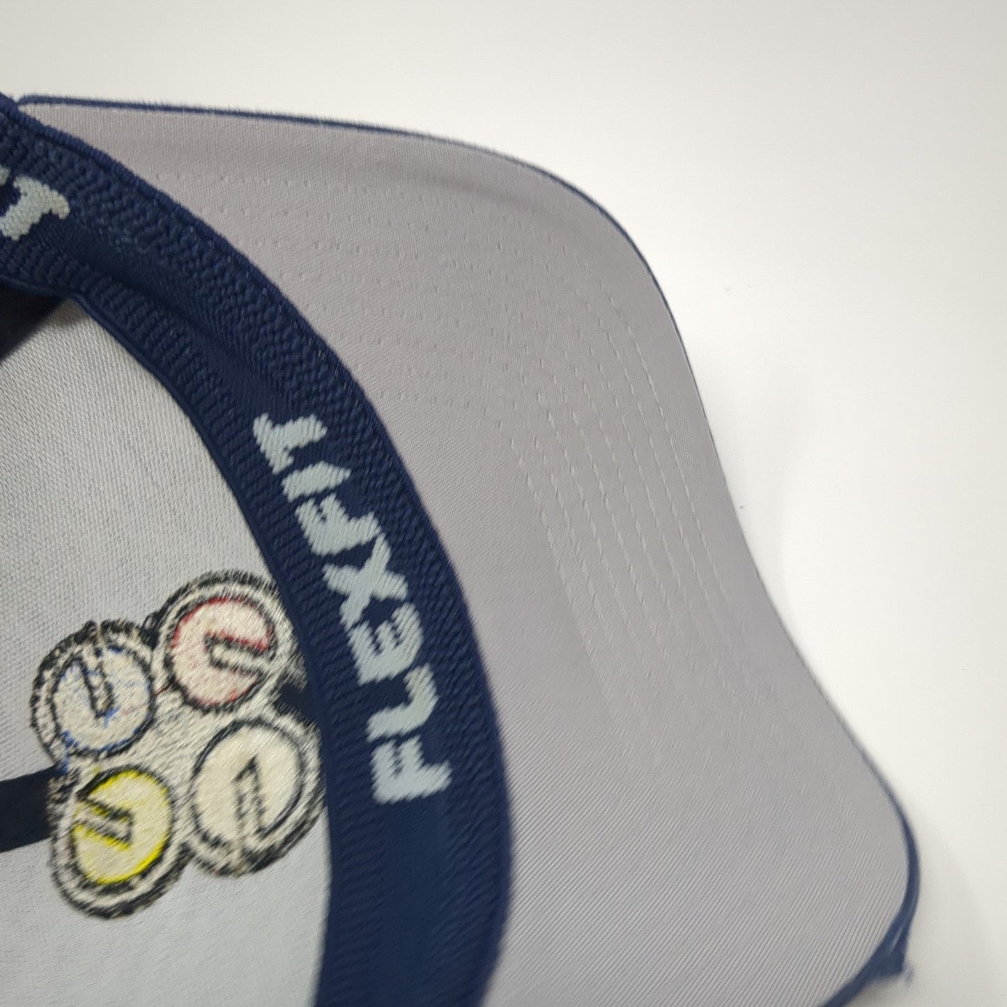 Quad Fitted Hat Blue XL Embroidered Logo Solid Flexfit Port Authority