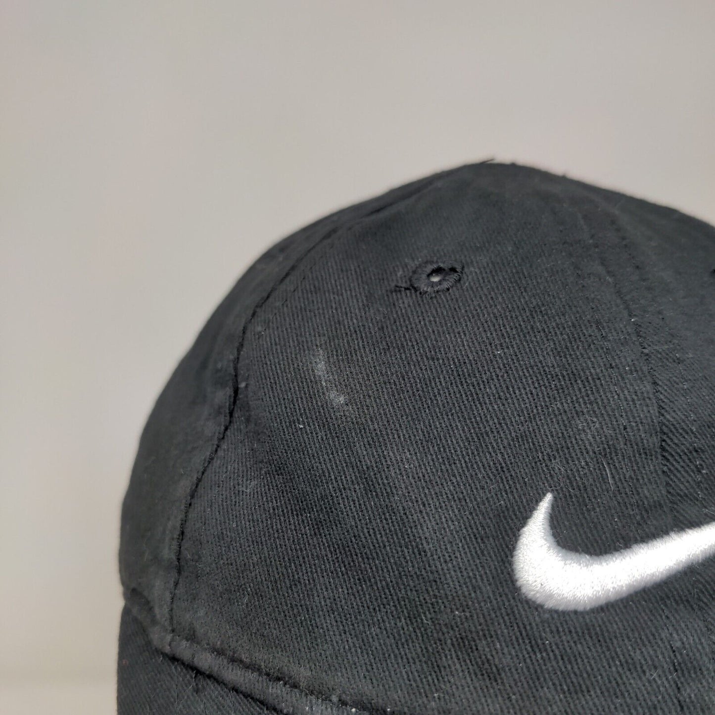 Nike Boy's Strapback Hat Black Embroidered Swoosh Logo 100% Cotton