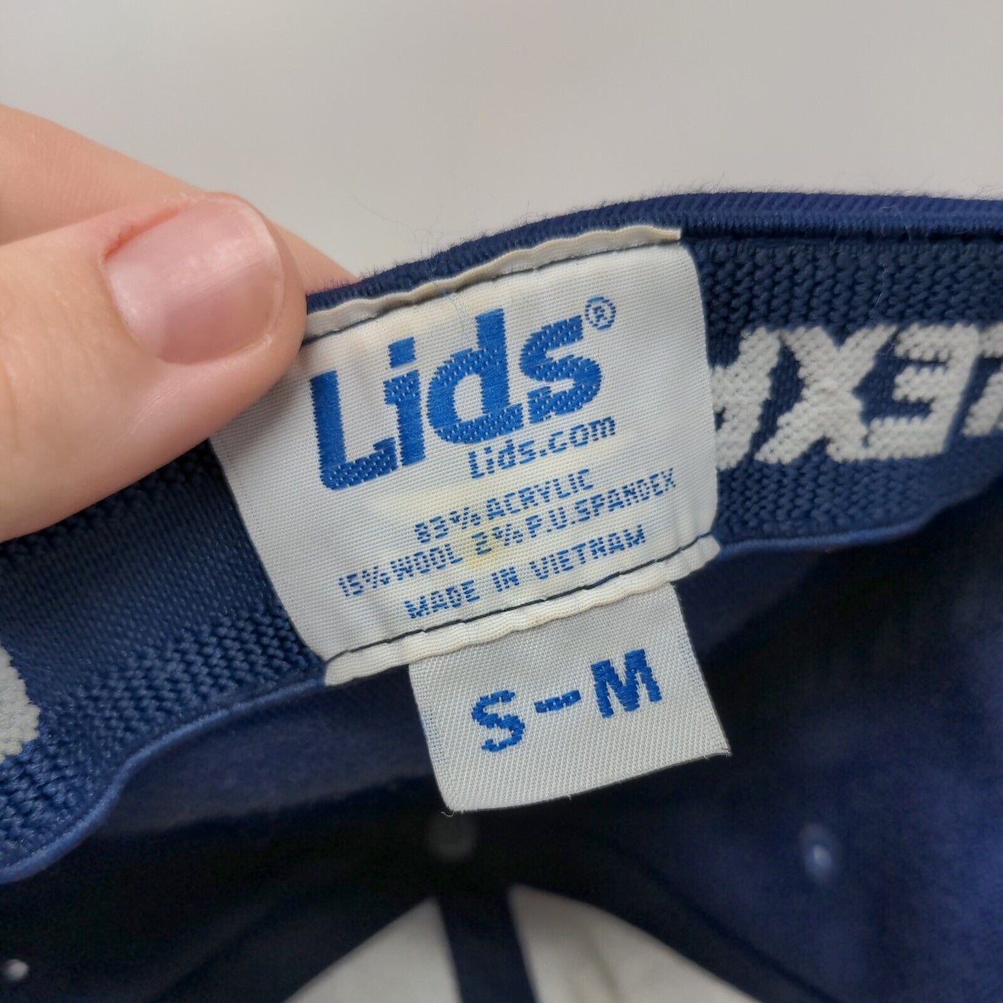 Lids Fitted Hat Blue Small-Medium Flexfit 6 Panel Vent Holes Blank