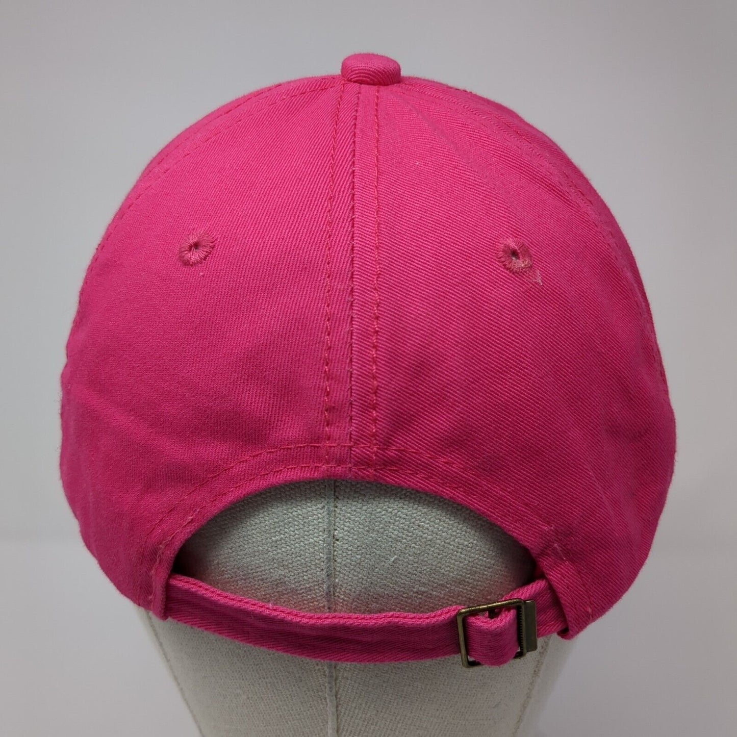 New York Slideback Hat Pink One Size Adjustable Studded Rhinestone Bling
