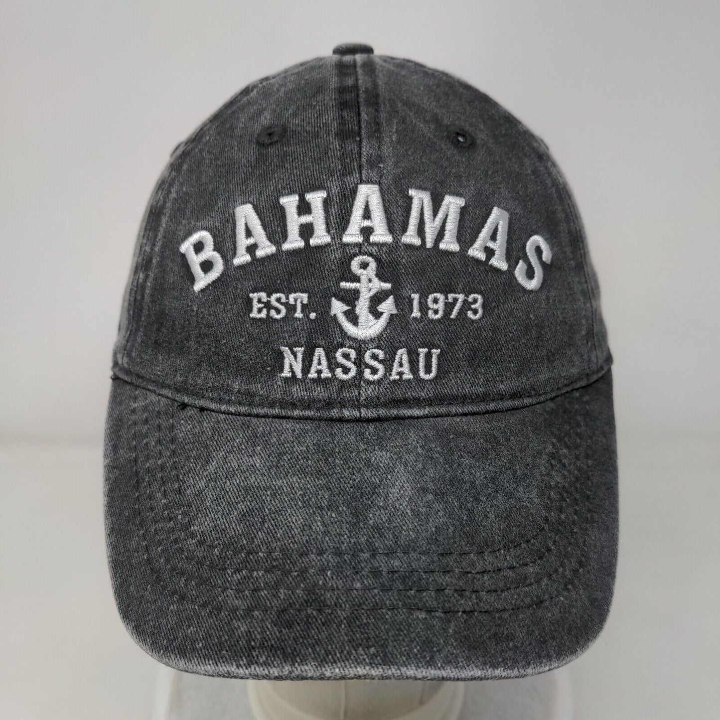 Bahamas Est 1973 Nassau Strapback Hat Gray One Size Adjustable Embroidered