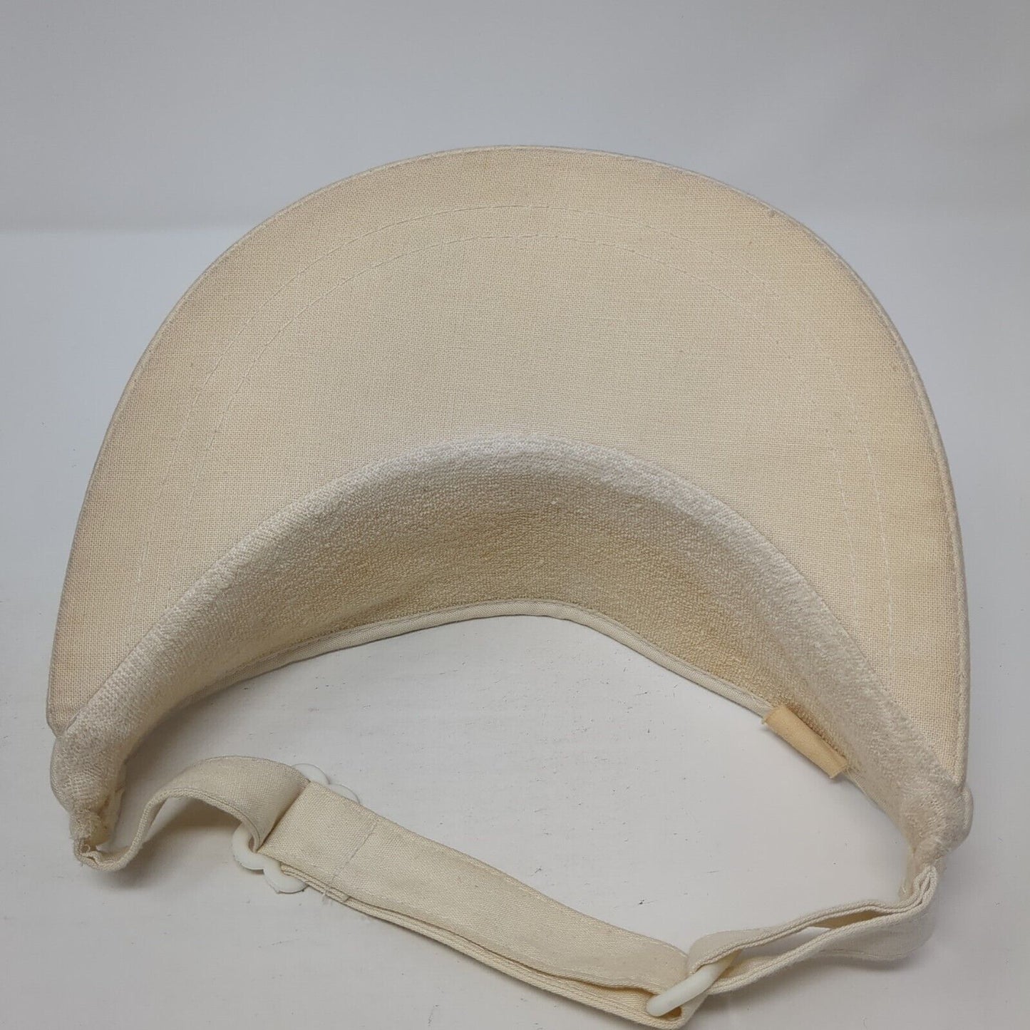 LSLCA Slideback Sun Visor Hat Cream One Size Solid Adjustable Outdoor