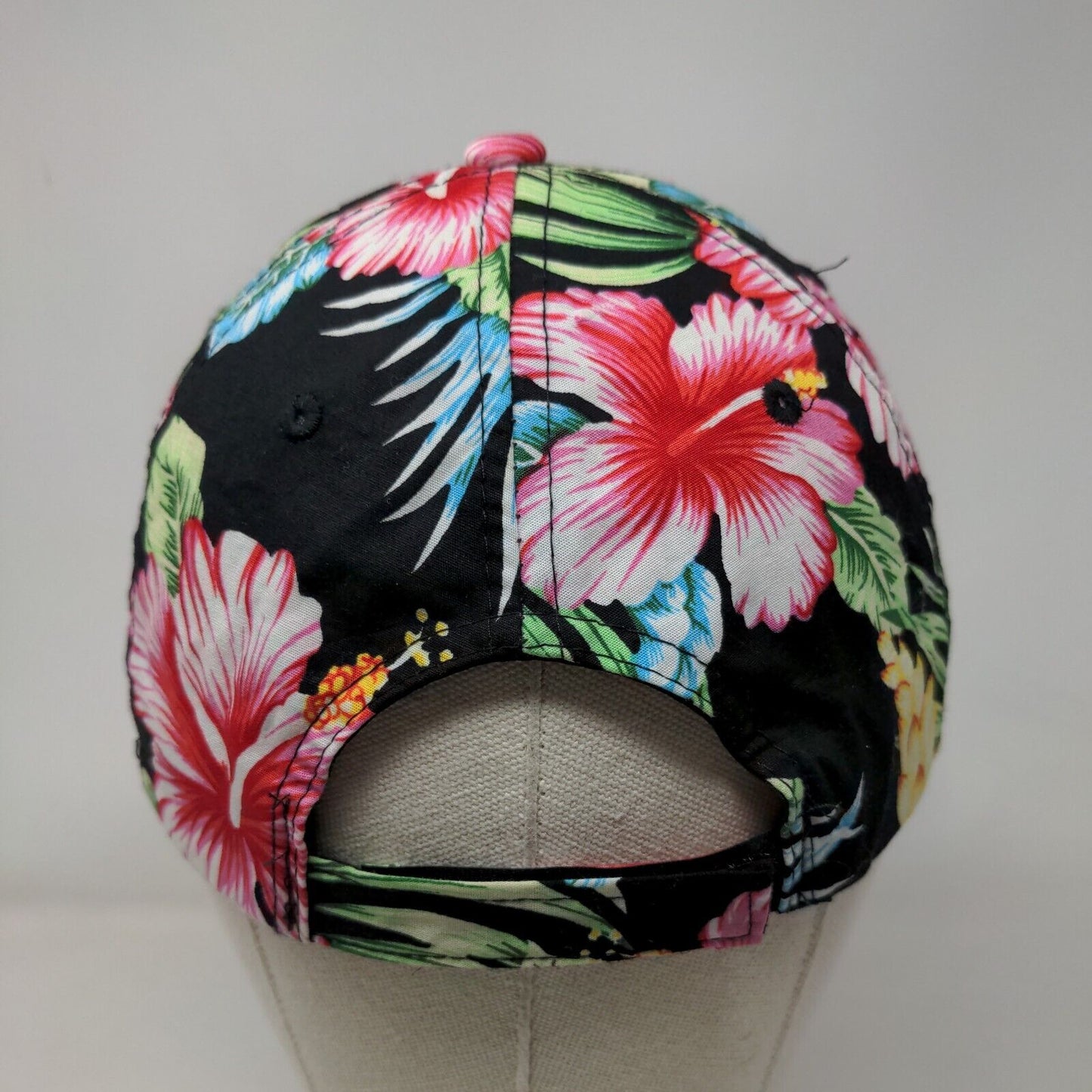 Bahamas Strapback Hat Multicolor One Size Adjustable Embroidered Floral 6 Panel