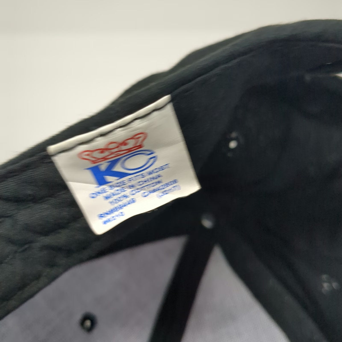 KC Albertsons Black One Size Baseball Cap Strapback Embroidered Logo Hat