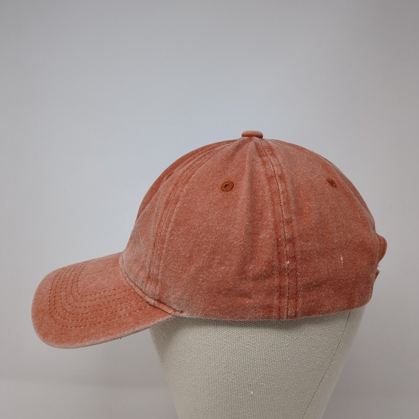 Unbranded Slideback Hat Orange One Size Solid Adjustable 6 Panel Blank