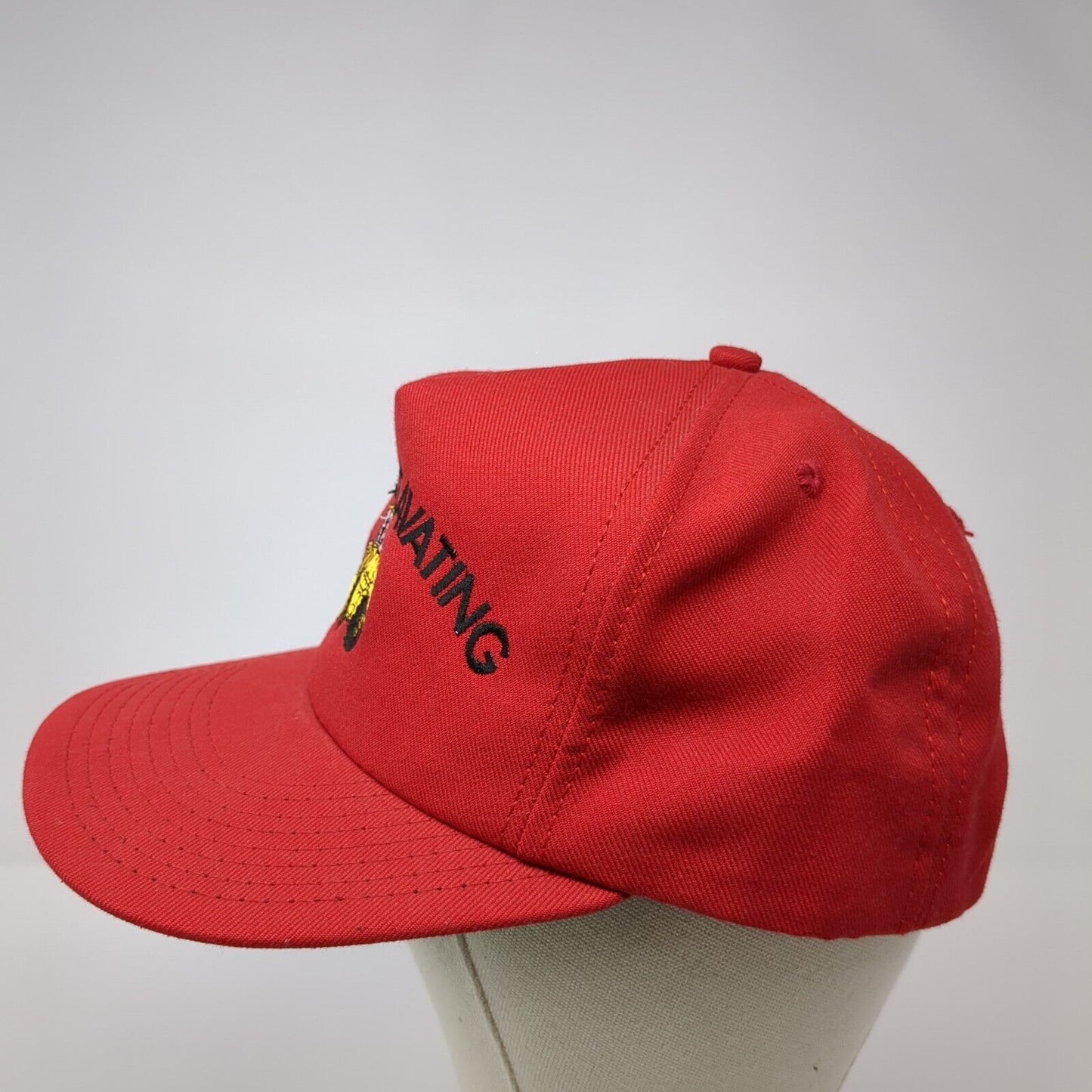Baxter Excavating Snapback Hat Red One Size Adjustable Embroidered
