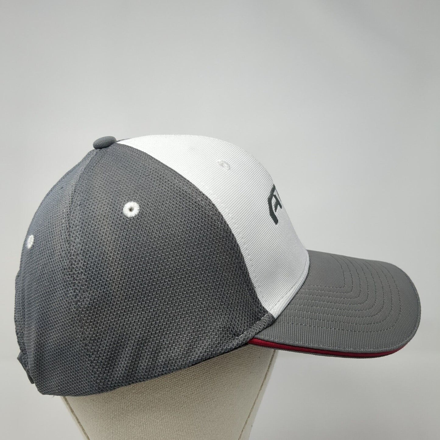 AT4 GMC Strapback Hat Gray One Size Adjustable Embroidered Vented Holes 6 Panel
