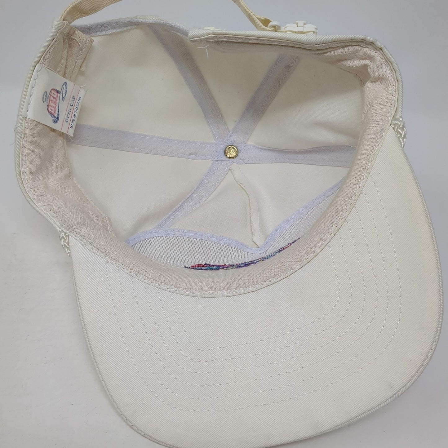 The Rec Center Strapback Rope Hat White One Size Solid Adjustable Otto