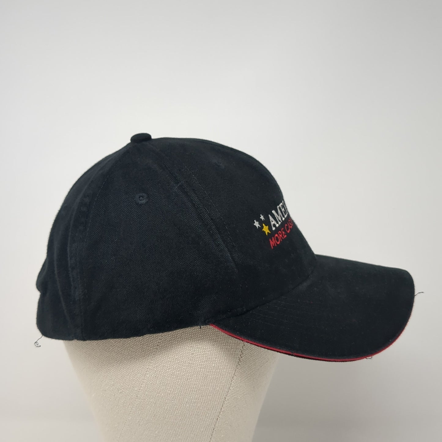 Ameristar More Casino More Fun Baseball Cap Black OS Adjustable Embroidered
