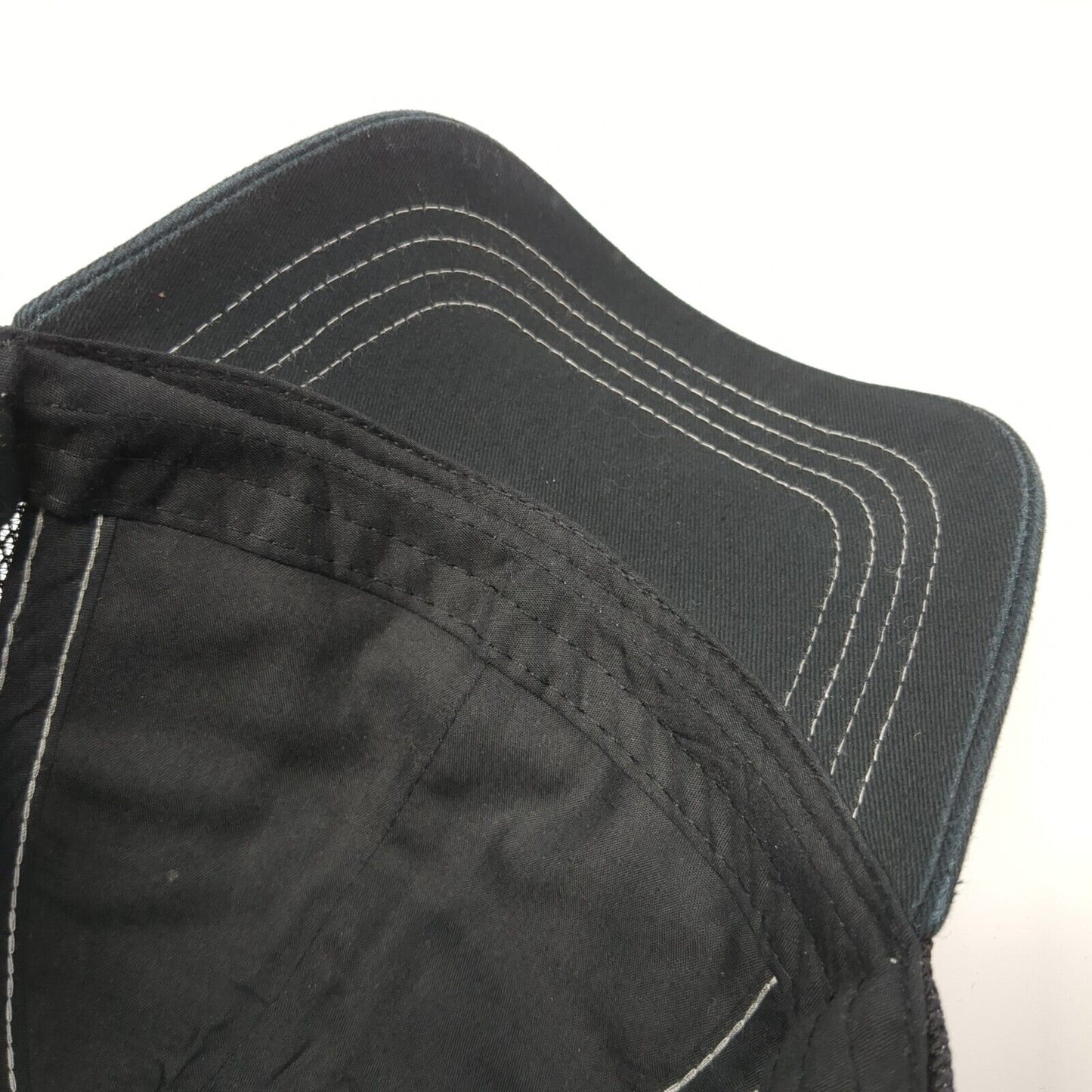 Aqua Design Snapback Trucker Hat Black One Size Mesh Back Colorblock HG