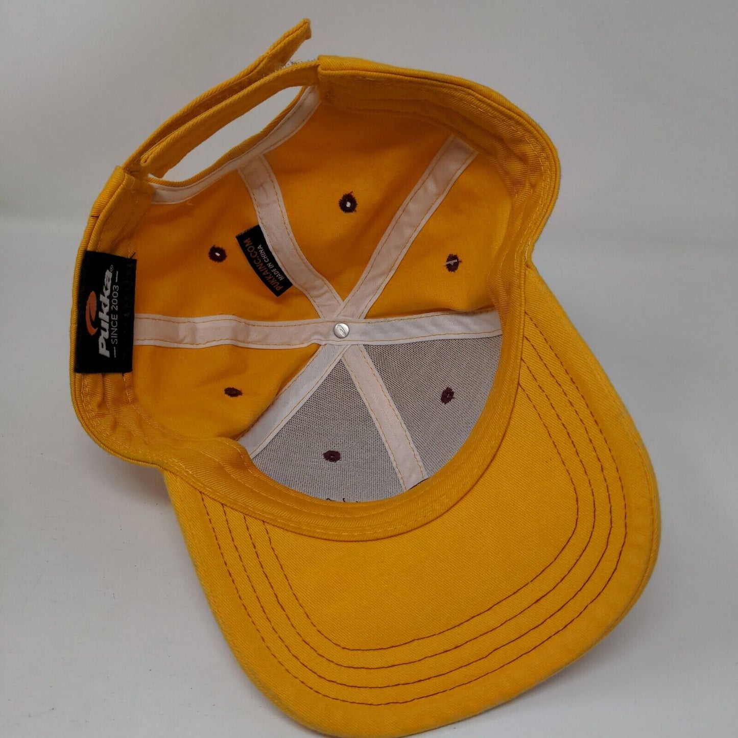 Coyote Springs Golf Club Strapback Hat Yellow One Size Embroidered