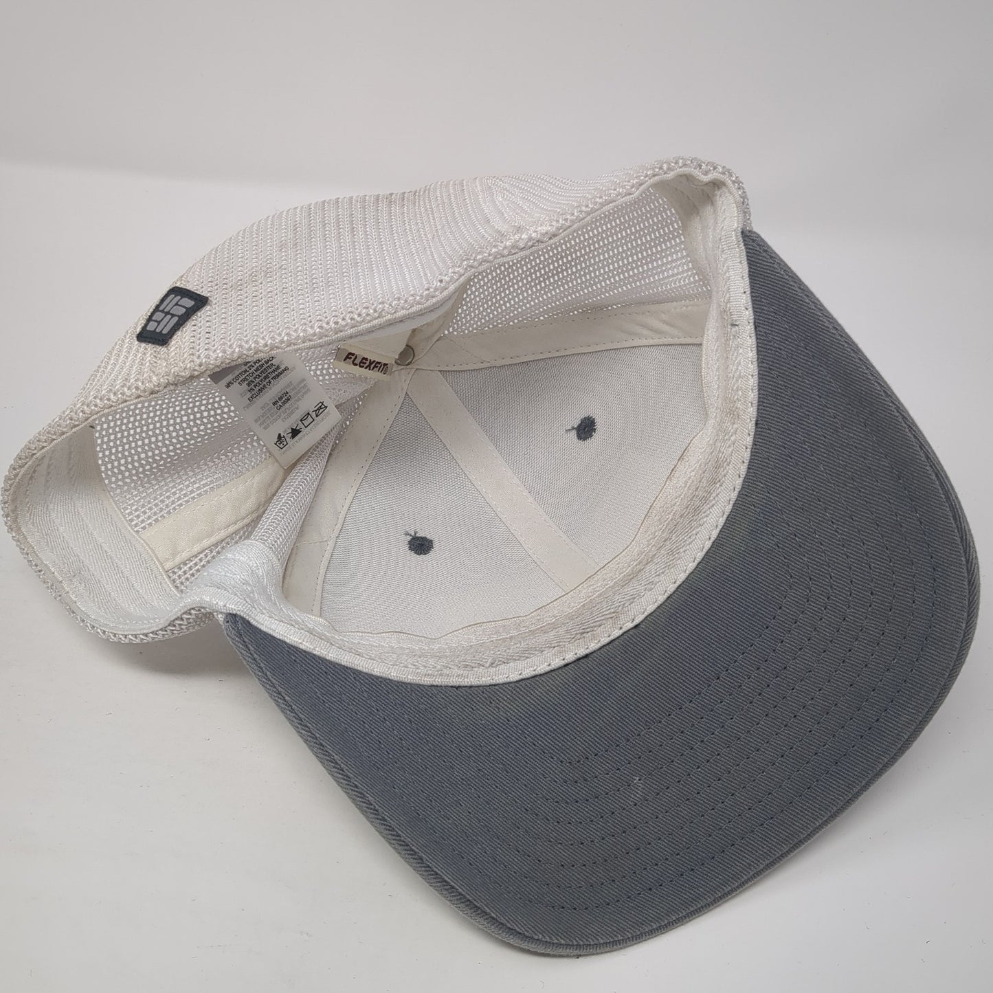 Columbia Tree Flag Fitted Baseball Cap Gray Medium Patriotic Mesh Back