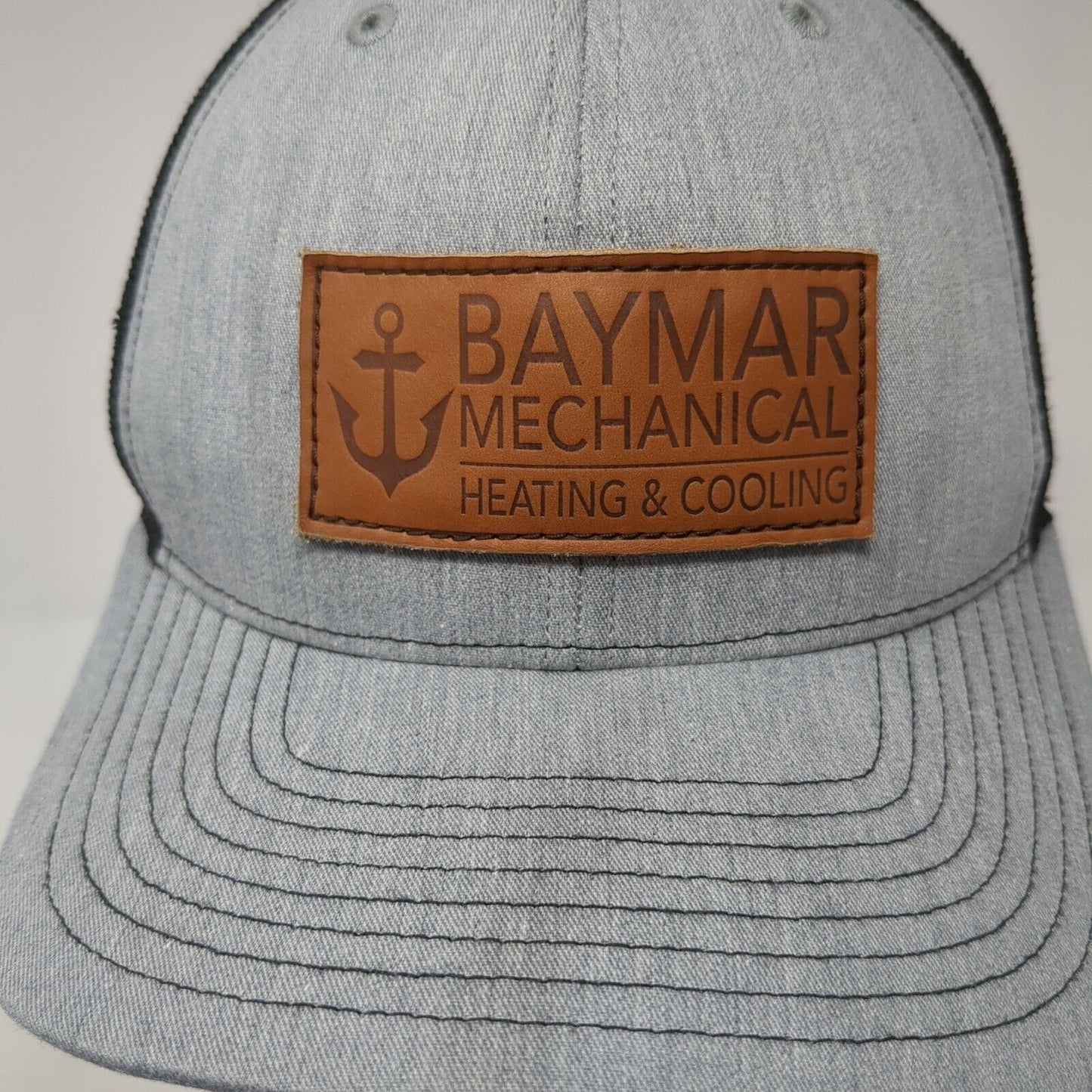 Baymar Mechanical Heating & Cooling Snapback Trucker Hat Gray OS Mesh Richardson