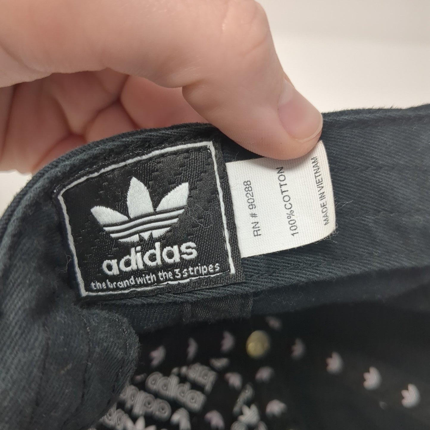 Adidas Trefoil Slideback Hat Black One Size Embroidered Logo 3 Stripes