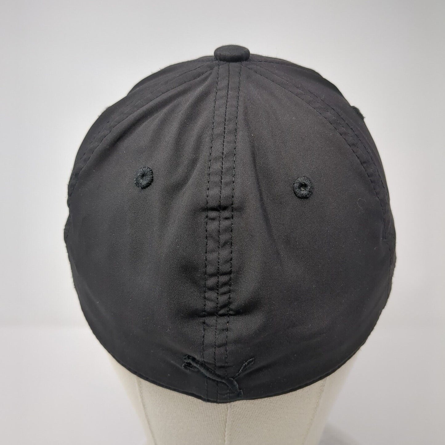 PUMA Fitted Baseball Cap Black One Size Lightweight Embroidered 6 Panel
