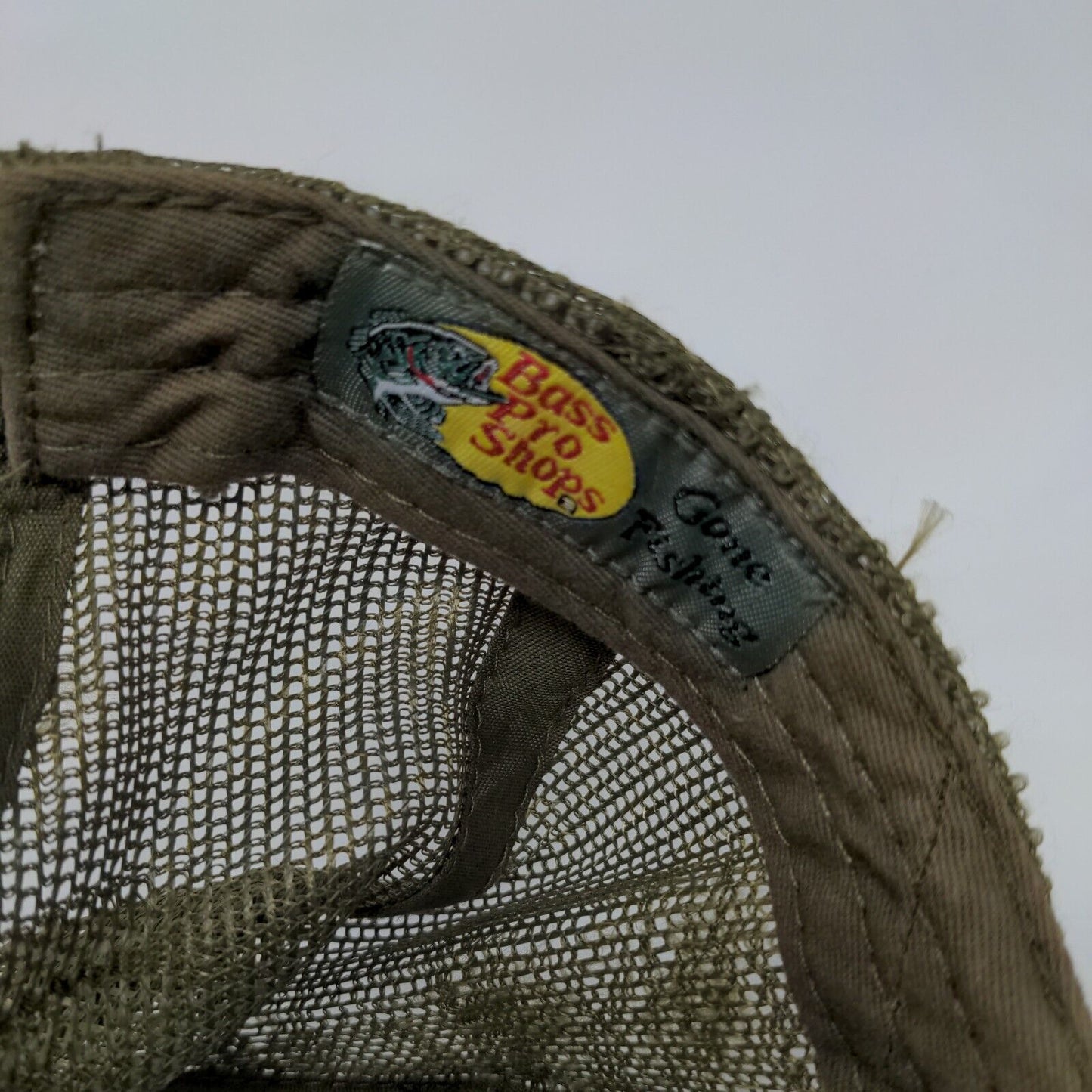 Bass Pro Shops Snapback Mesh Back Trucker Hat Greenish-Brown OSFM Fishing