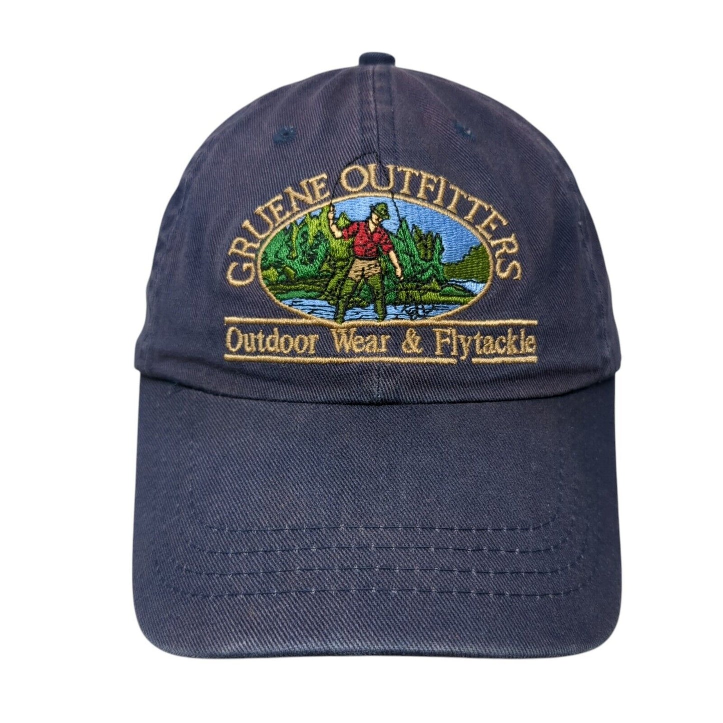 Gruene Outfitters Slideback Hat Blue One Size Adjustable Solid 6 Panel
